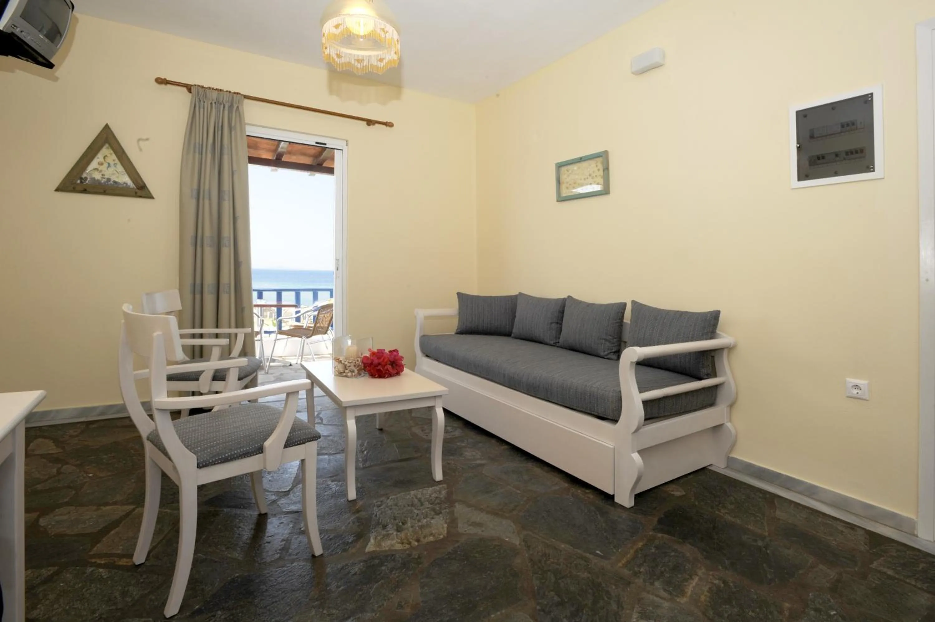 Seating area, Bed in Akti Aegeou