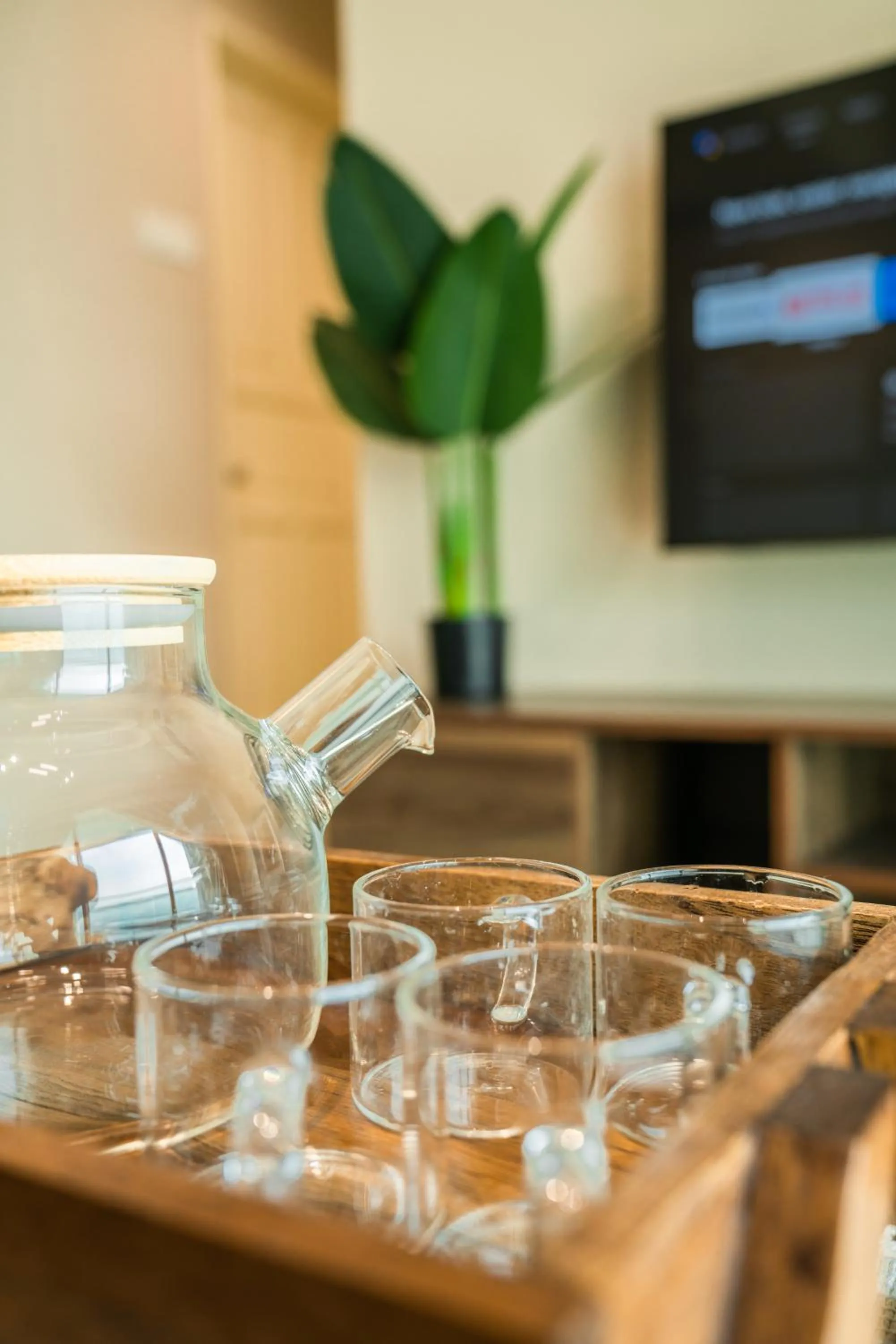 TV and multimedia in Cosy City-View Suite in Town