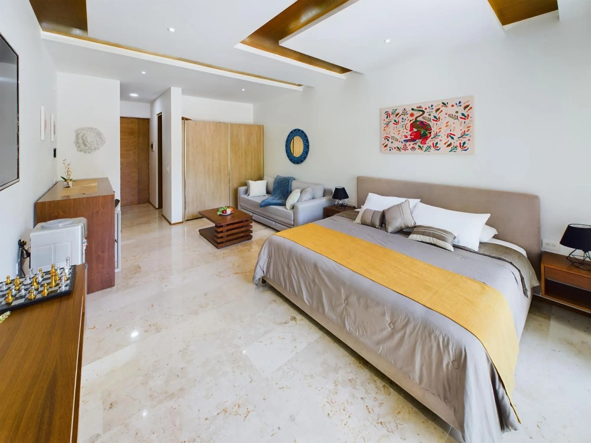 Bedroom, Bed in Studio near to 5th Avenue, Bars & Beautiful views By Yeah