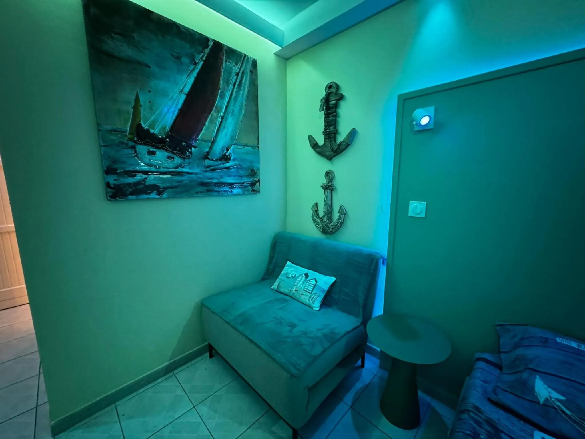 Seating area in Residence de la Baie - Anse Mitan