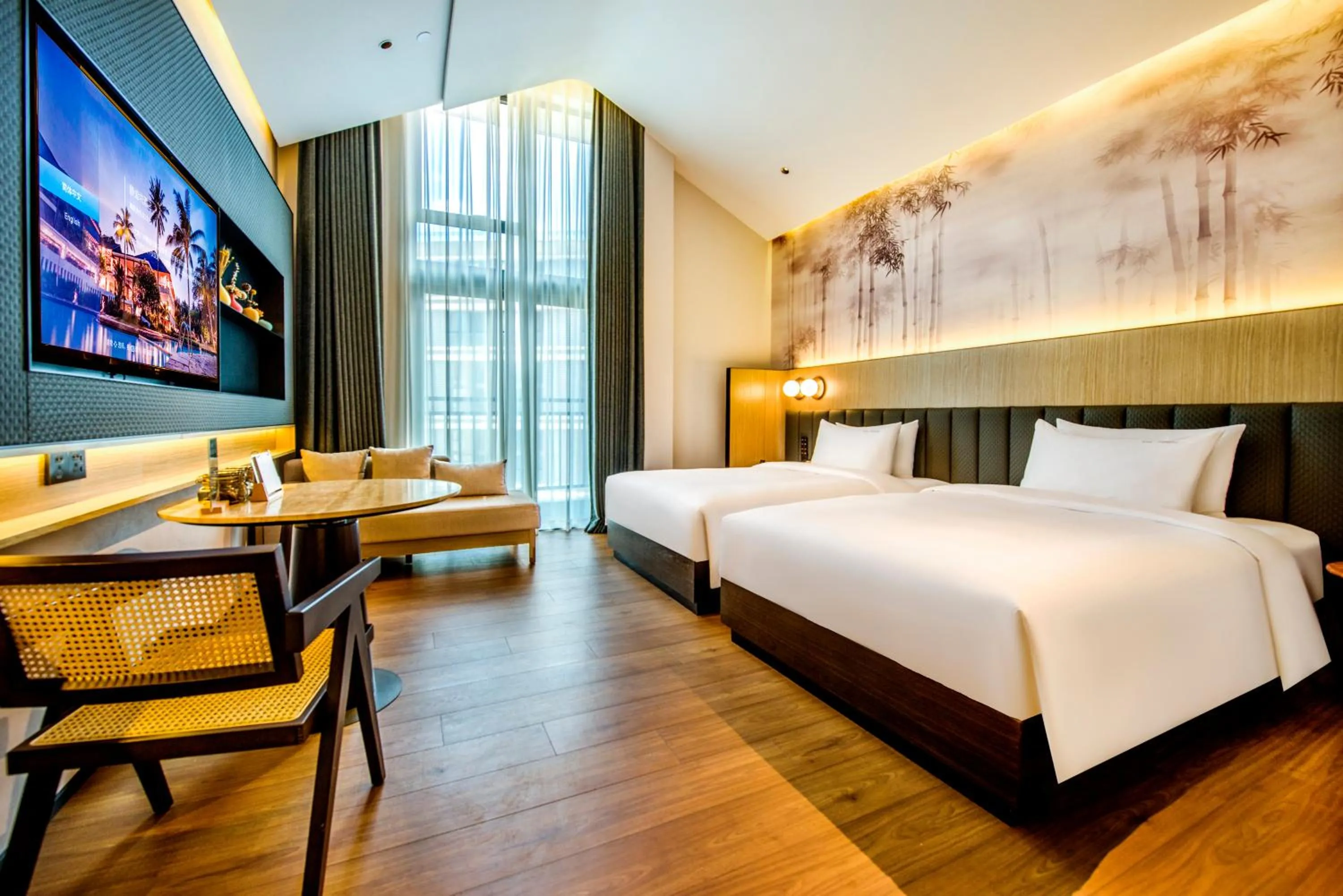 Bed in Baytop Living of Guangzhou Drimin House Hotel - Canton Fair Free Shuttle Bus