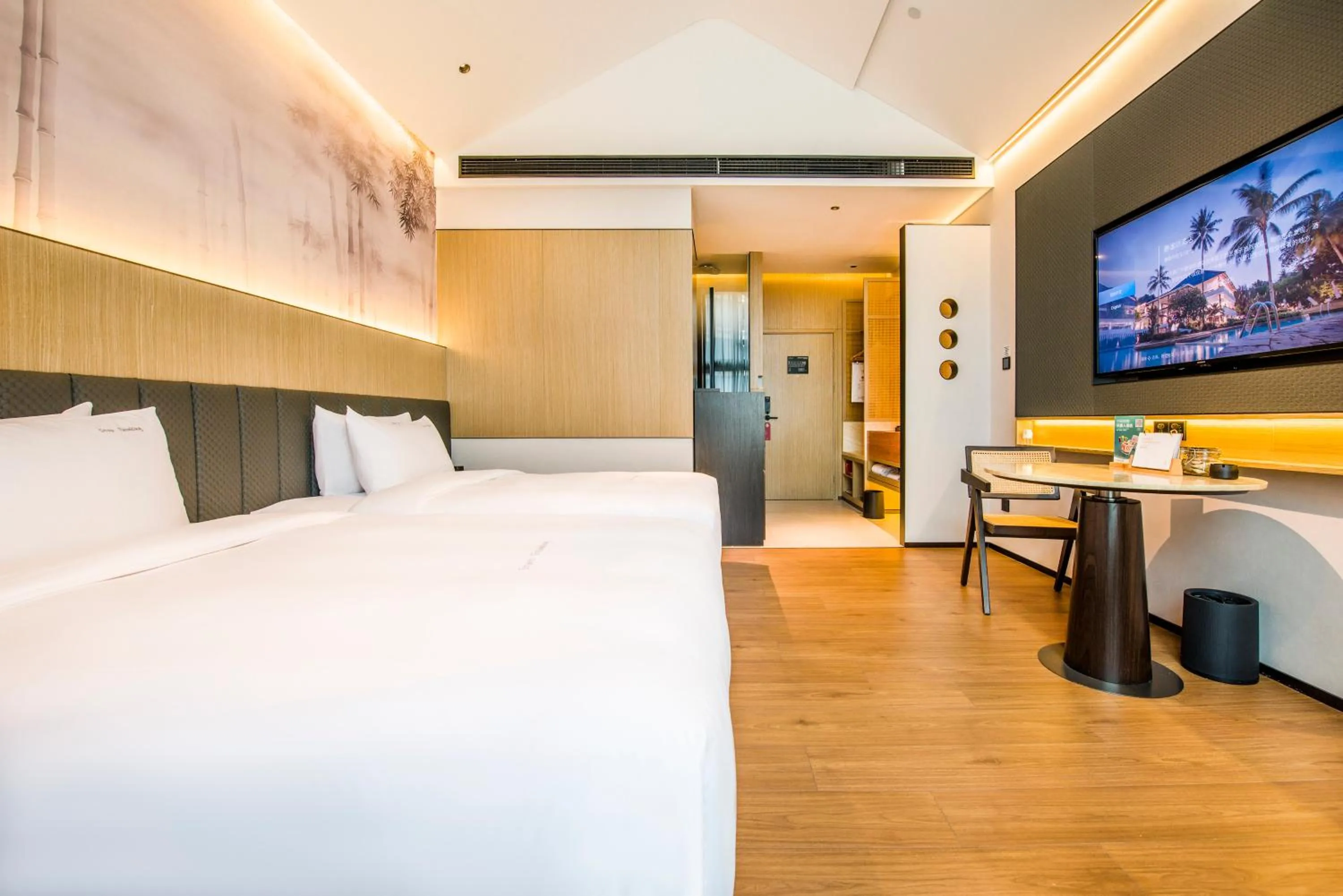 Bed in Baytop Living of Guangzhou Drimin House Hotel - Canton Fair Free Shuttle Bus