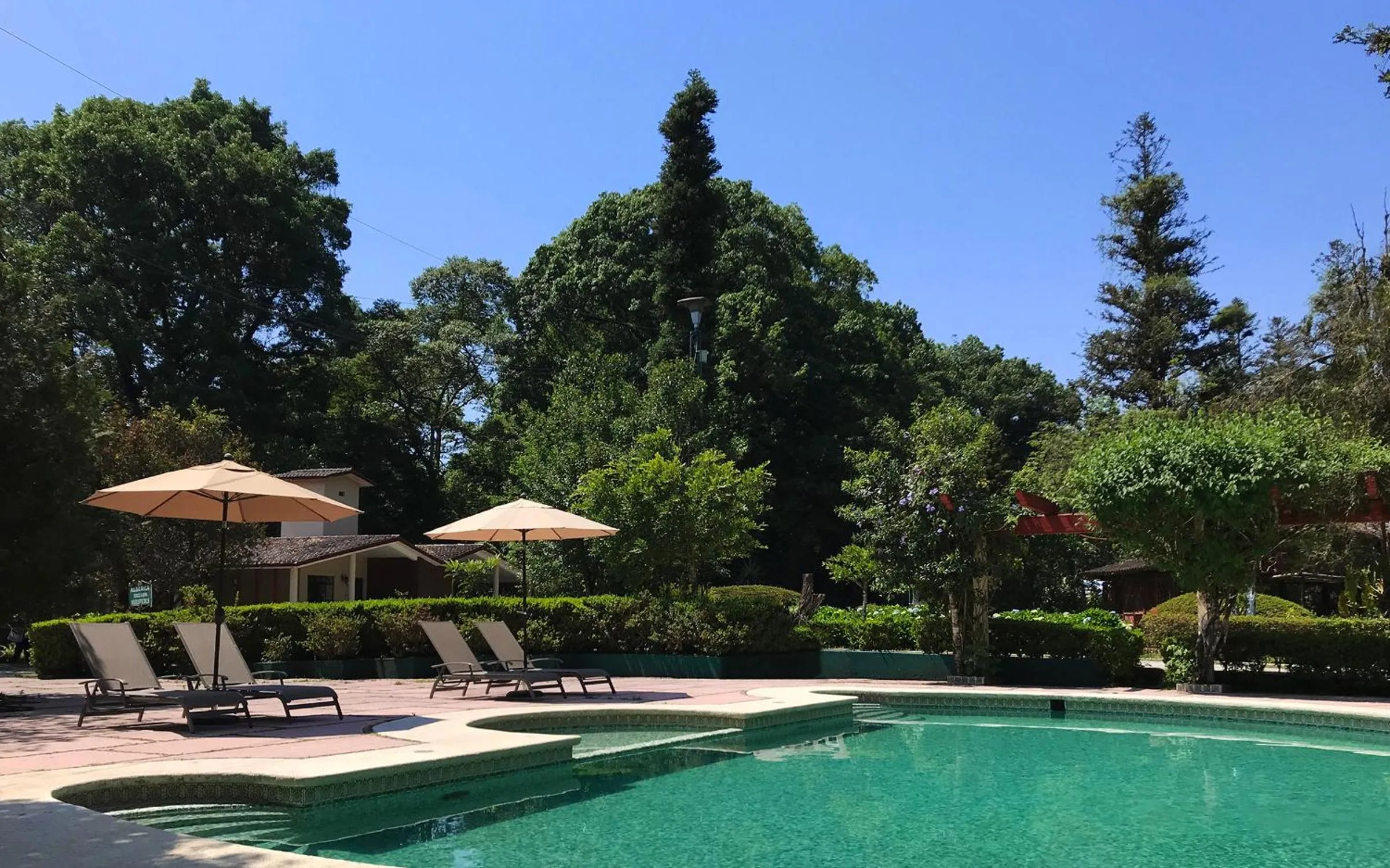 Pool view in Hotel Mi Ranchito