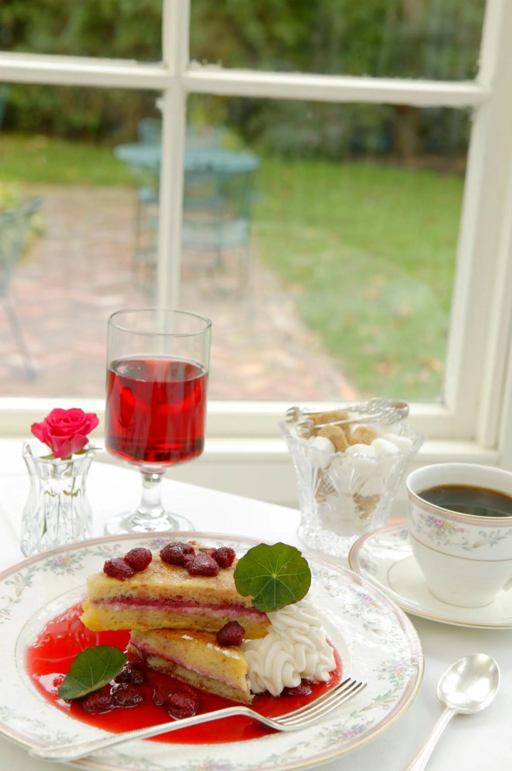 Food close-up in Captain's House Inn