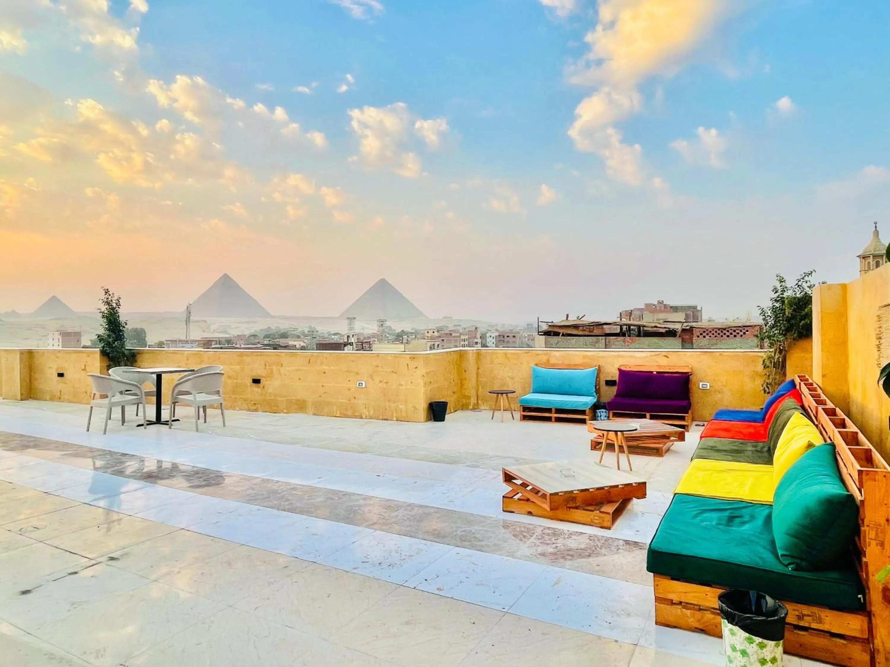 Patio in Palm Pyramids View INN