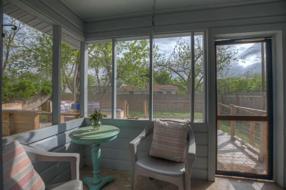 Balcony/Terrace in Gorgeous Bluebonnet House with Deck and Fire Pit