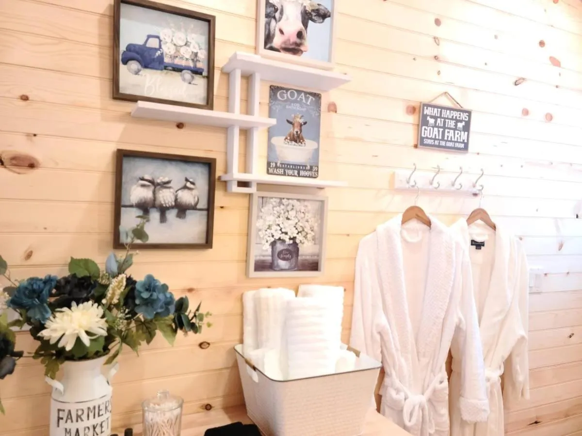 Bathroom in Stunning Cabin Right on Main St!
