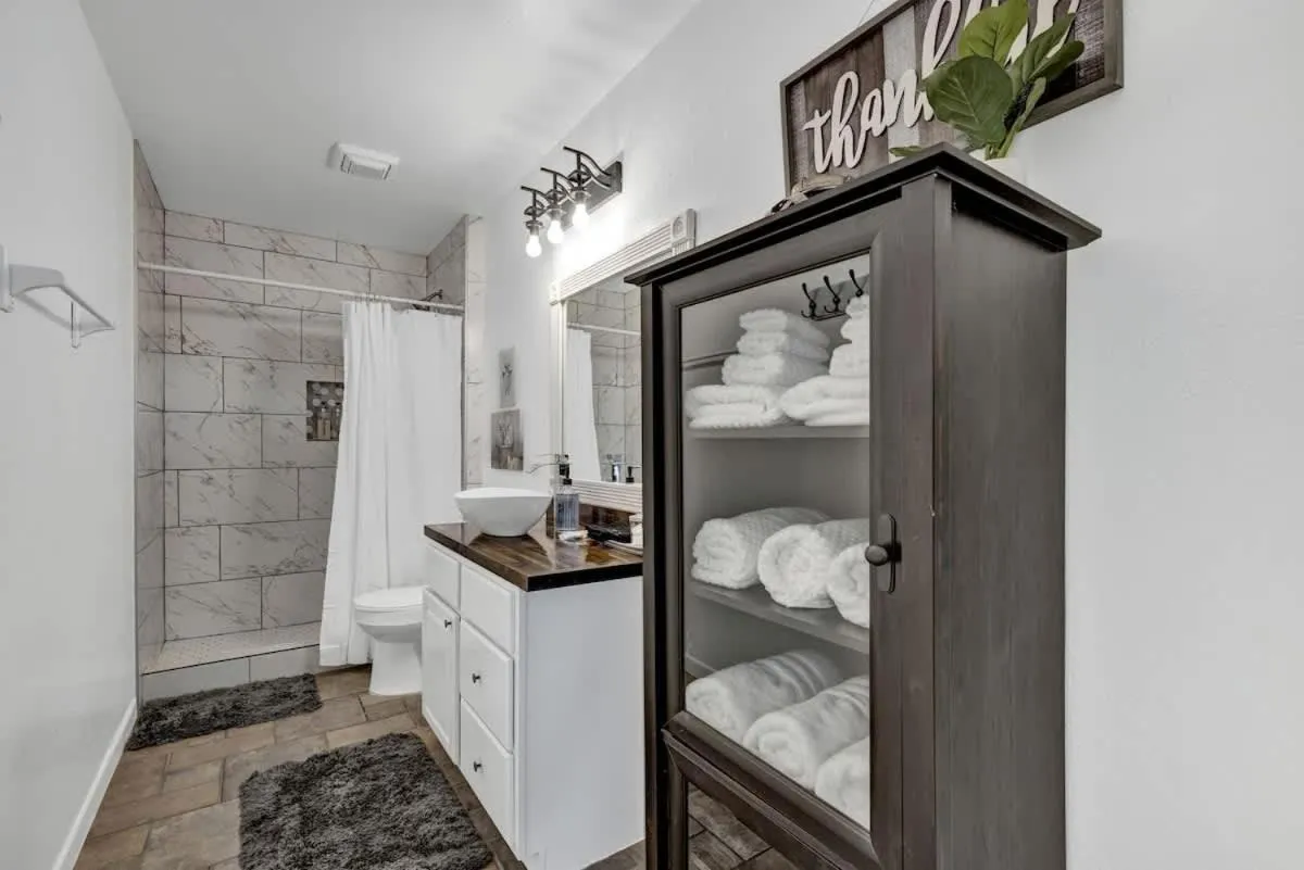 Bathroom in Bayer Guest Haus-Hot Tub and Fire Pit