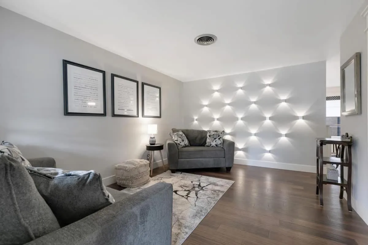 Living room in Gorgeous Home with Grill 5Min from MainSt!