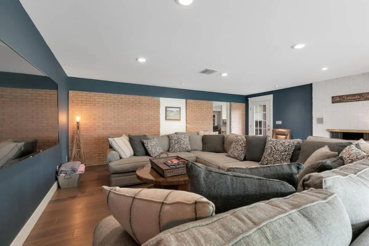 Living room in Gorgeous Home with Grill 5Min from MainSt!