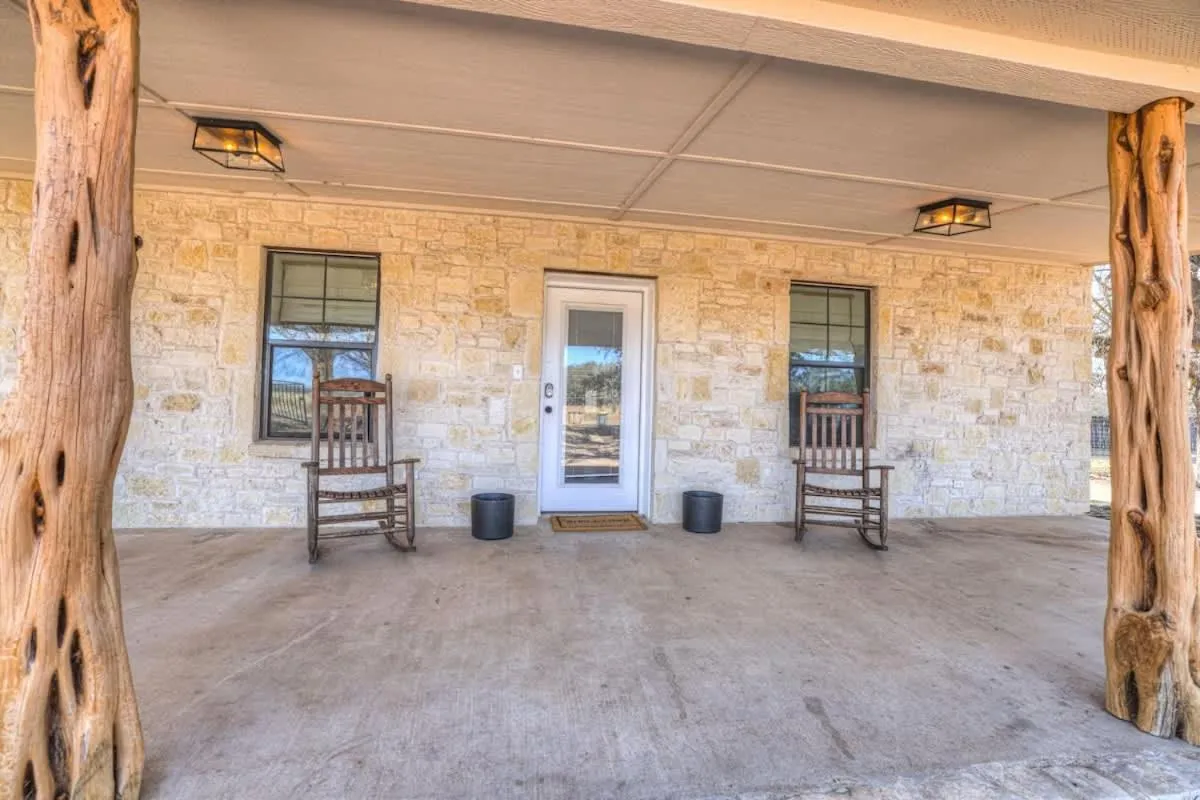Patio in Willies House with Country Views - Shared Party Barn