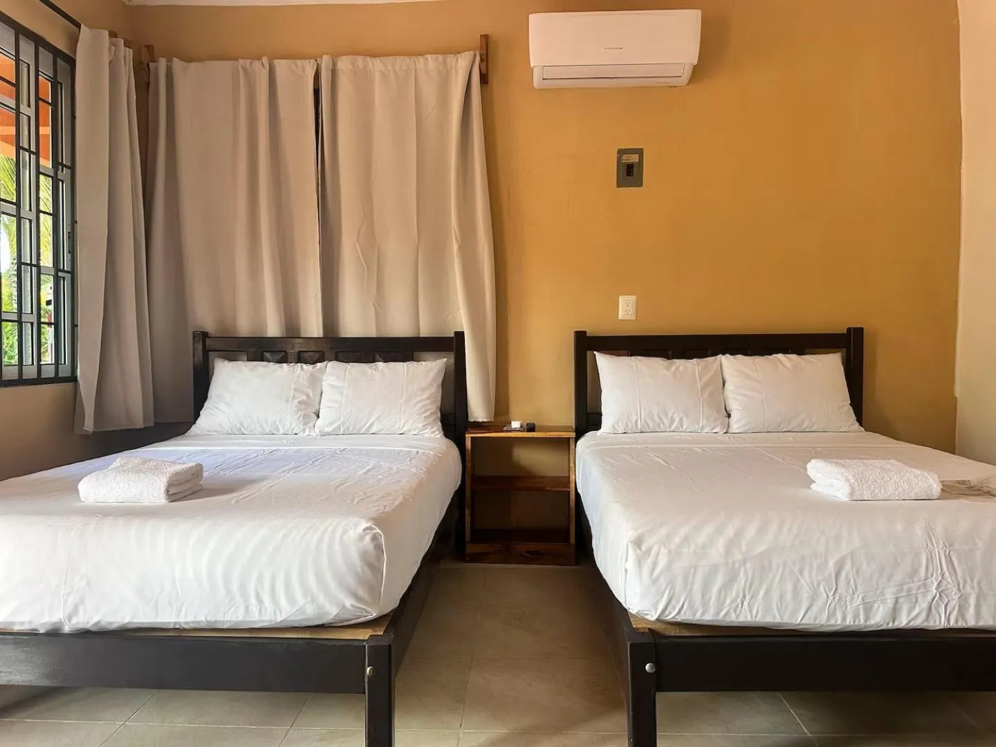 Bed in Hotel Bacalar Sunshine