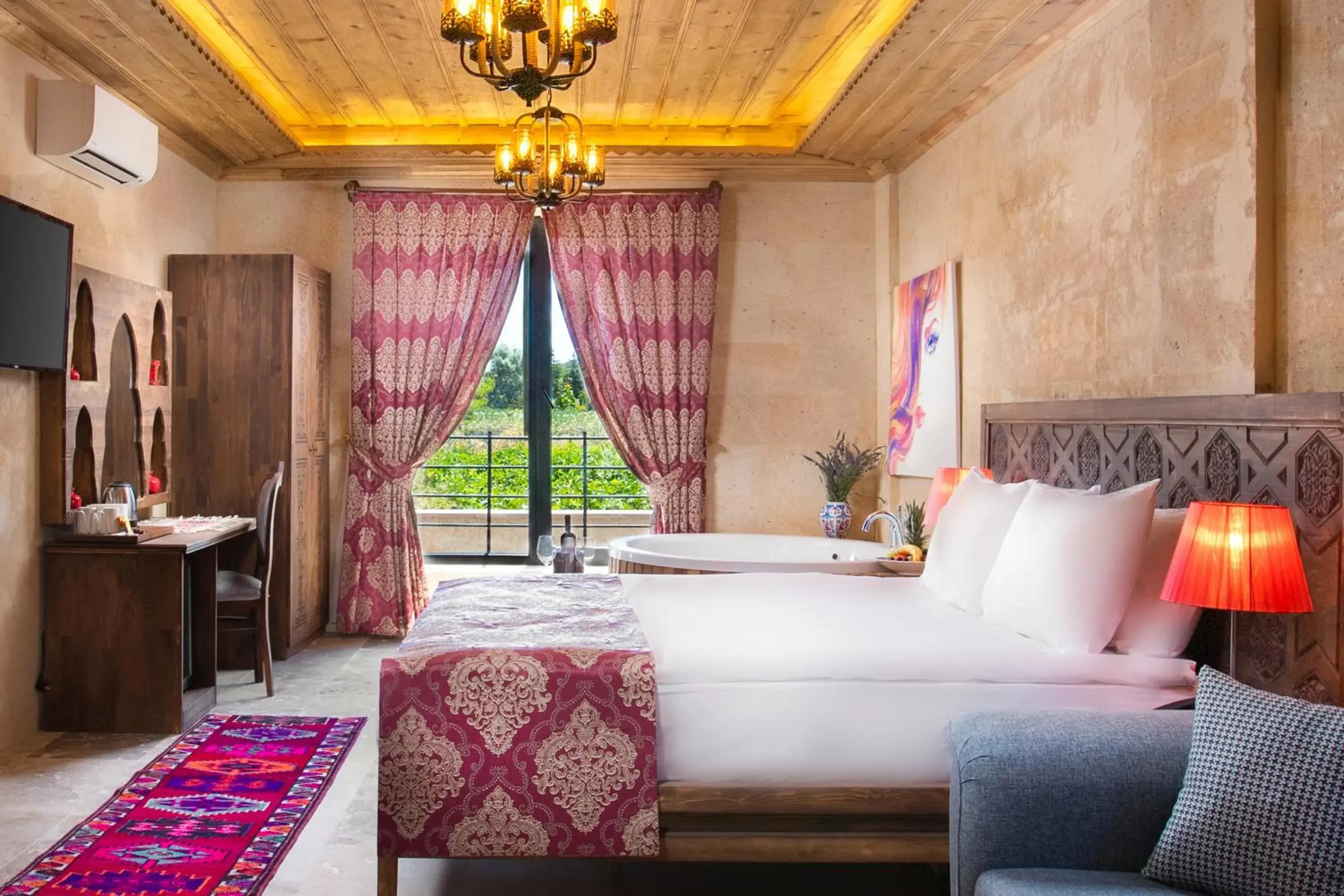 Bed in Cappadocia Pyramid Stone House Bed in Cappadocia Pyramid Stone House