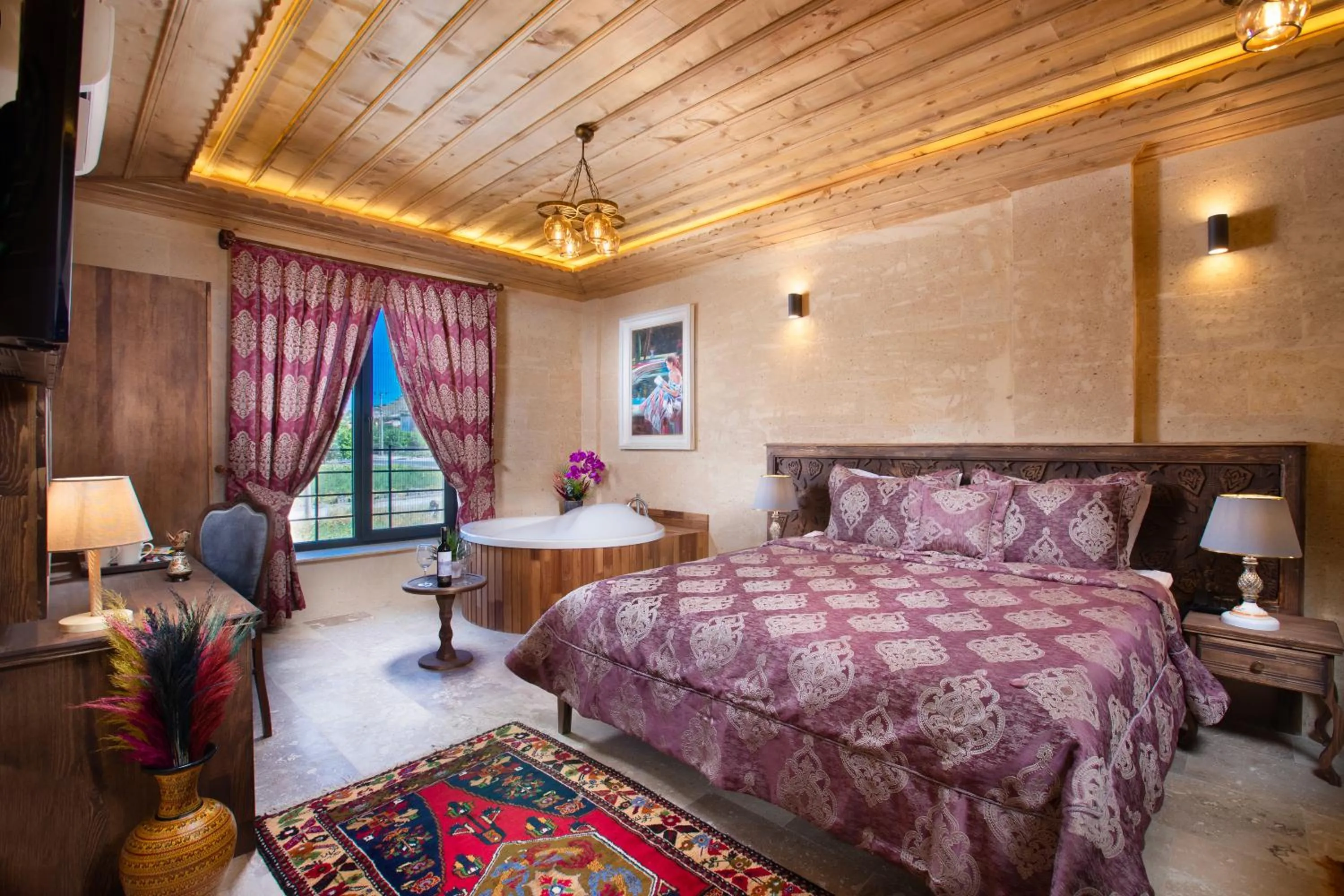Bed in Cappadocia Pyramid Stone House