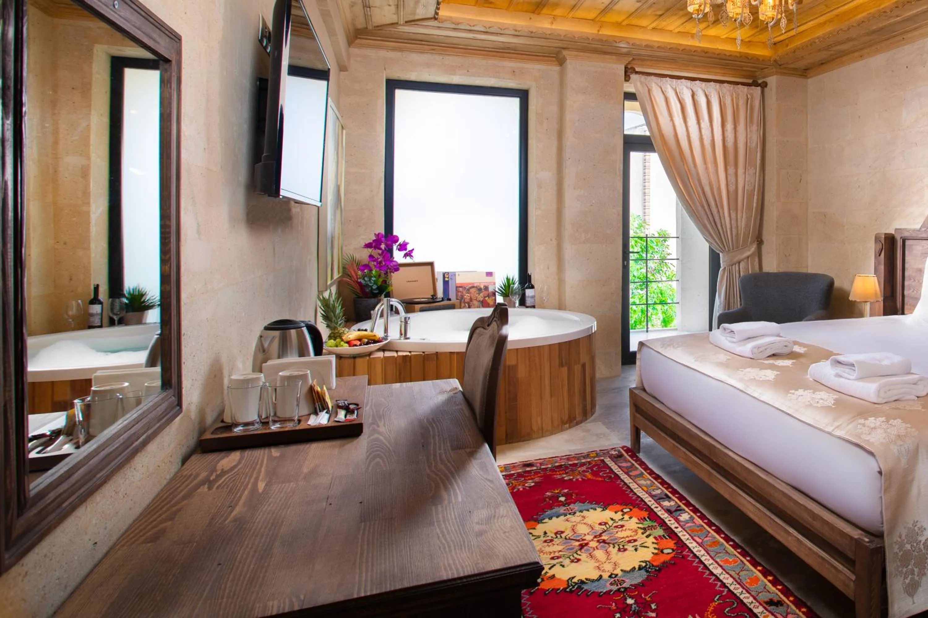 Bed in Cappadocia Pyramid Stone House