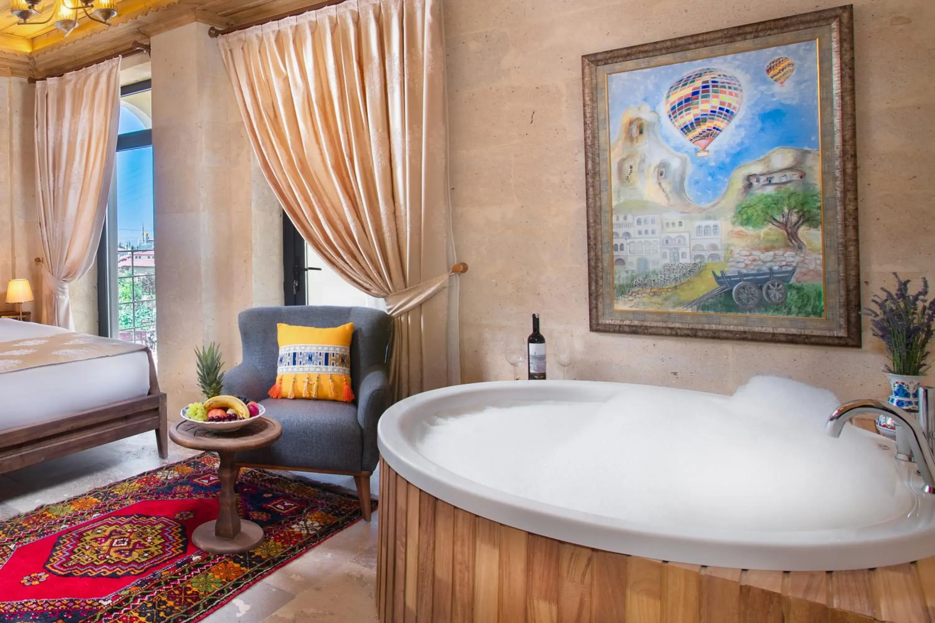 Bed in Cappadocia Pyramid Stone House Bed in Cappadocia Pyramid Stone House