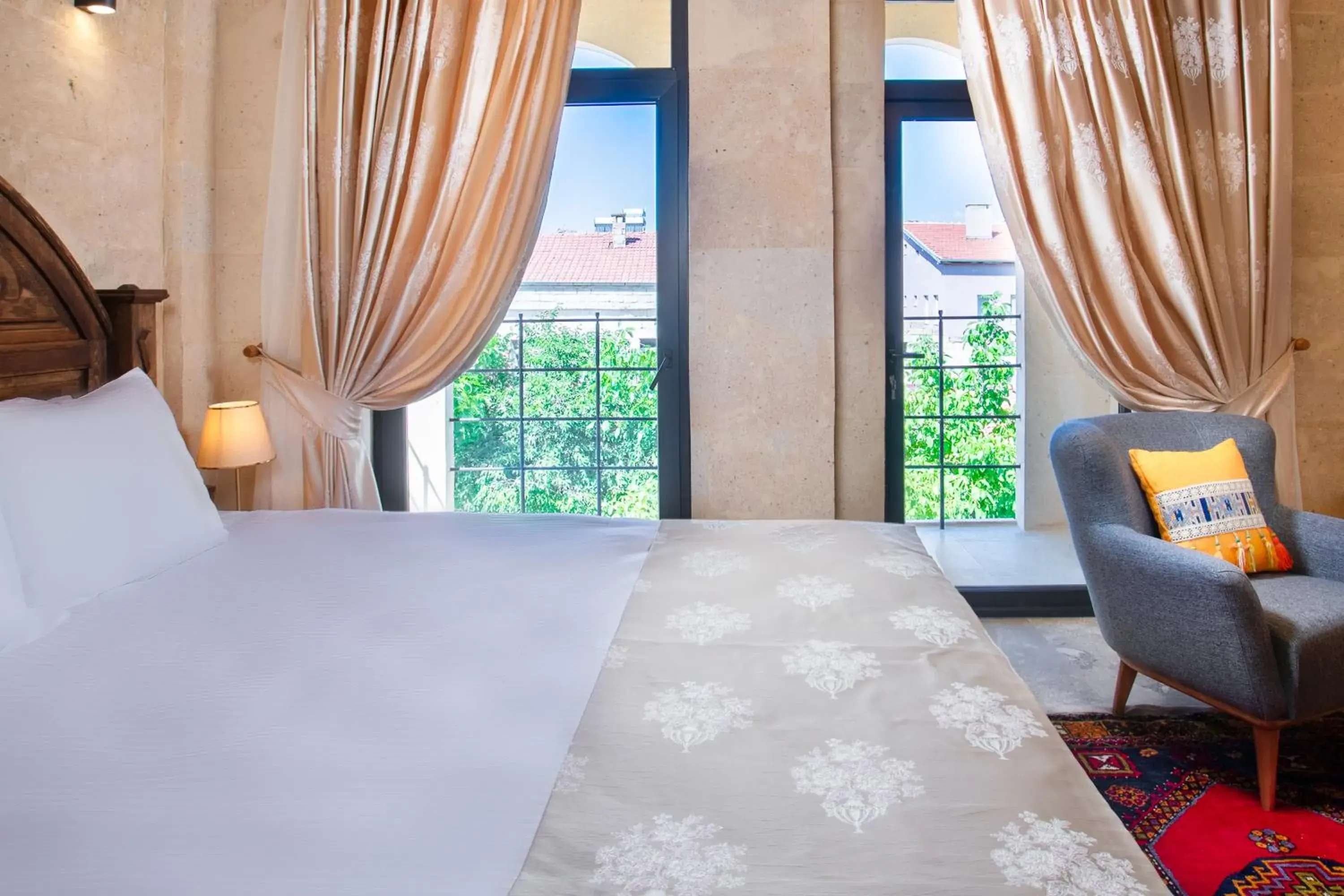 City view in Cappadocia Pyramid Stone House City view in Cappadocia Pyramid Stone House