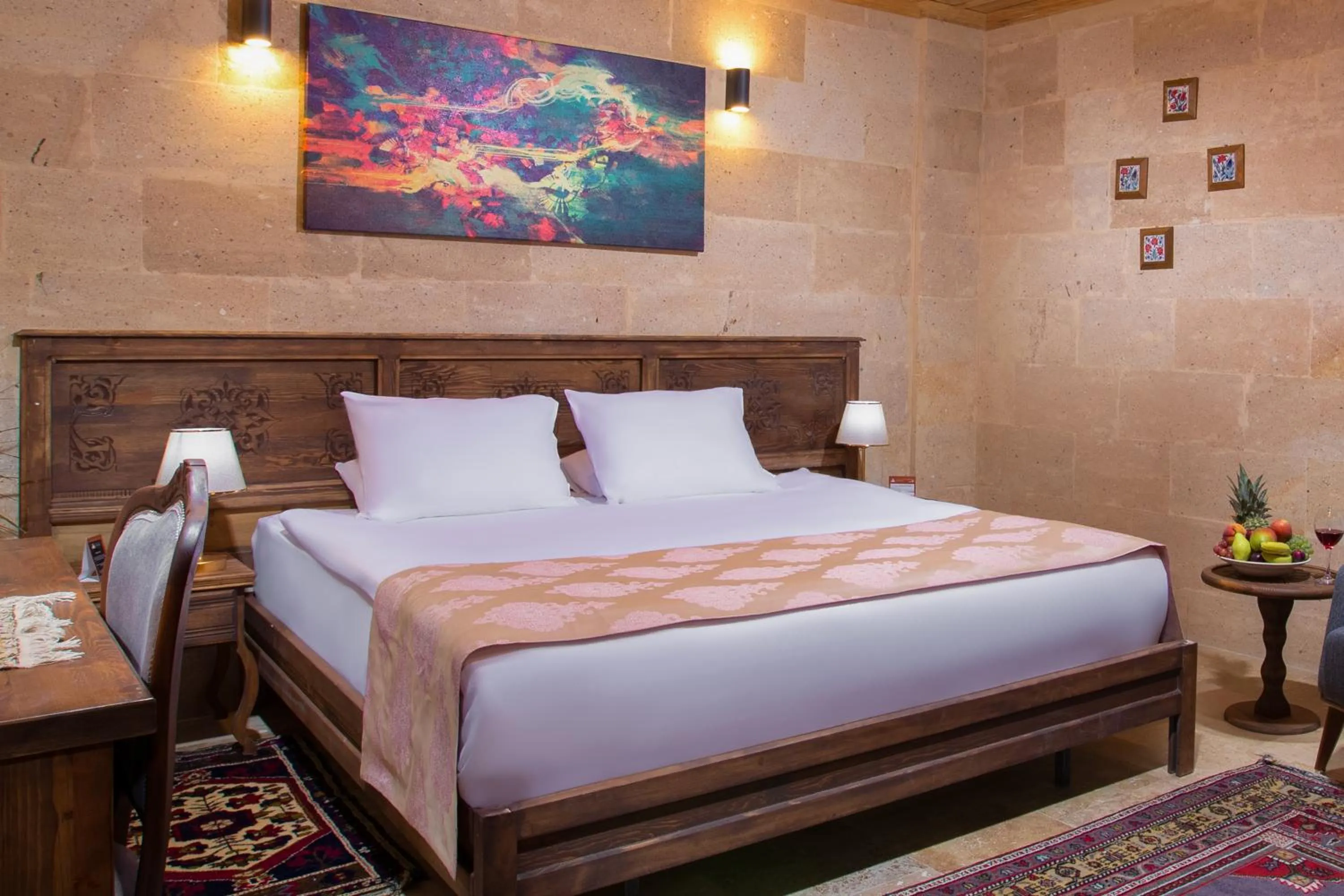 Bed in Cappadocia Pyramid Stone House