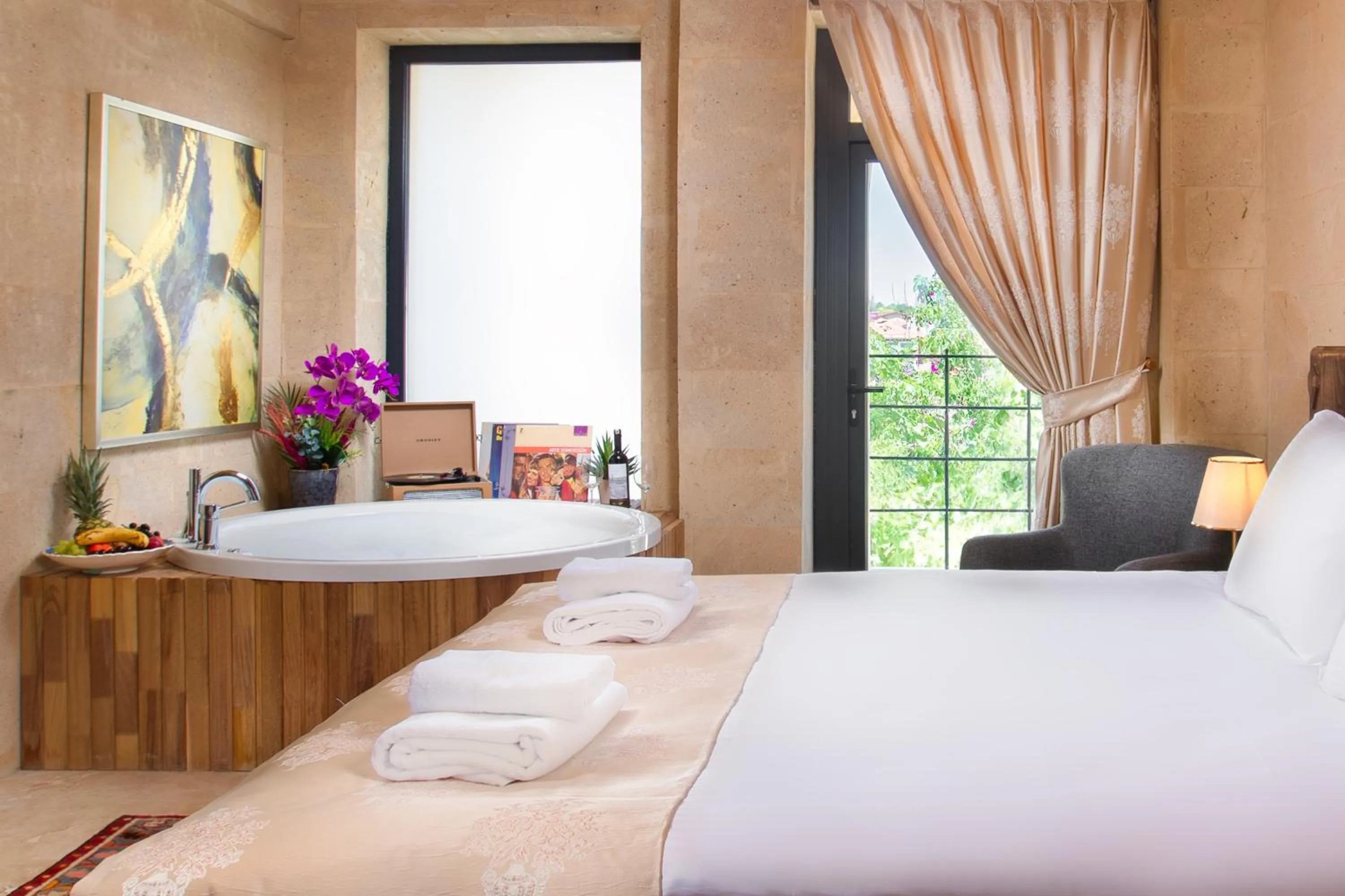 Bed in Cappadocia Pyramid Stone House