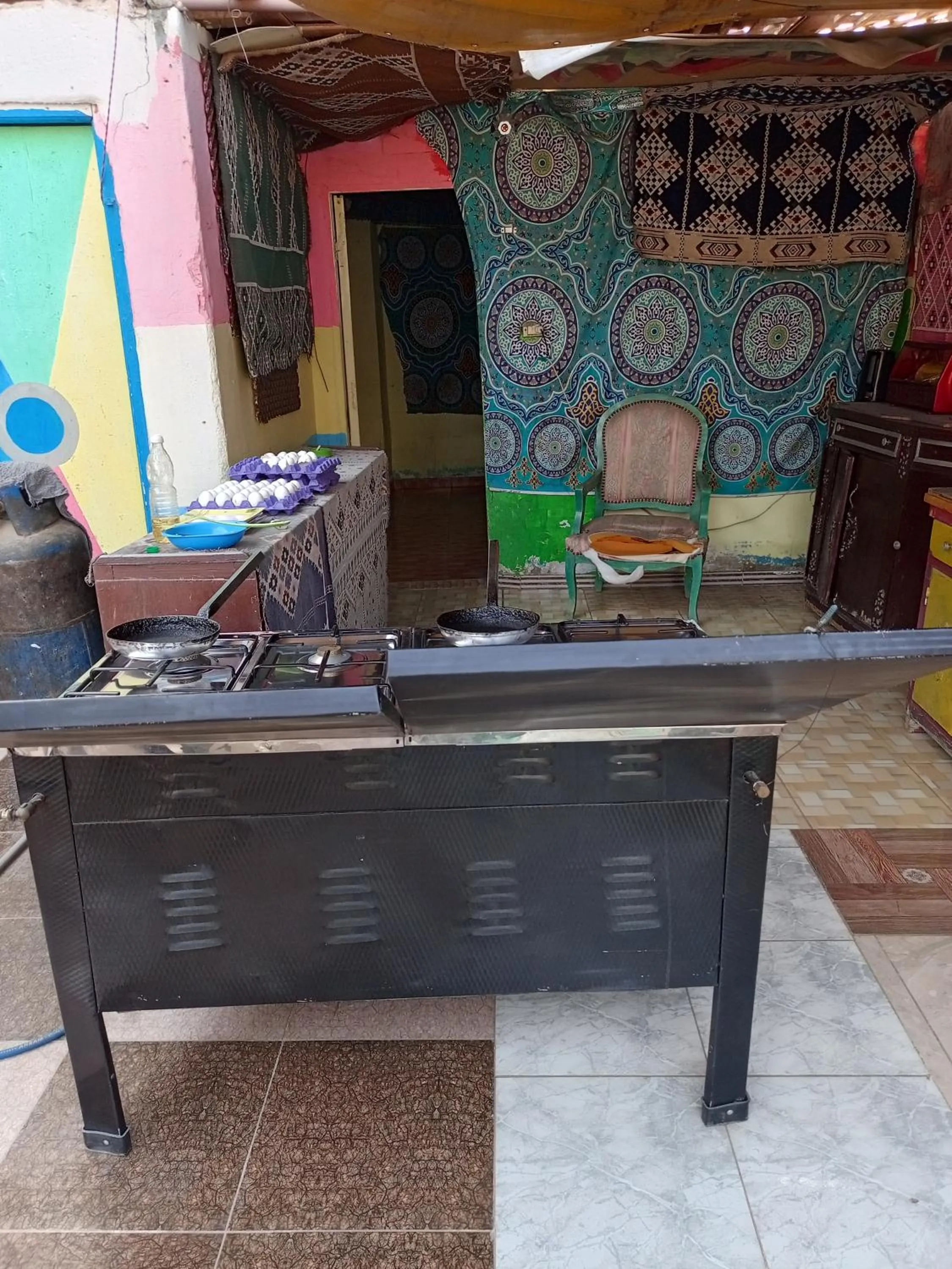 Breakfast in Bob Marley Peace hotel luxor