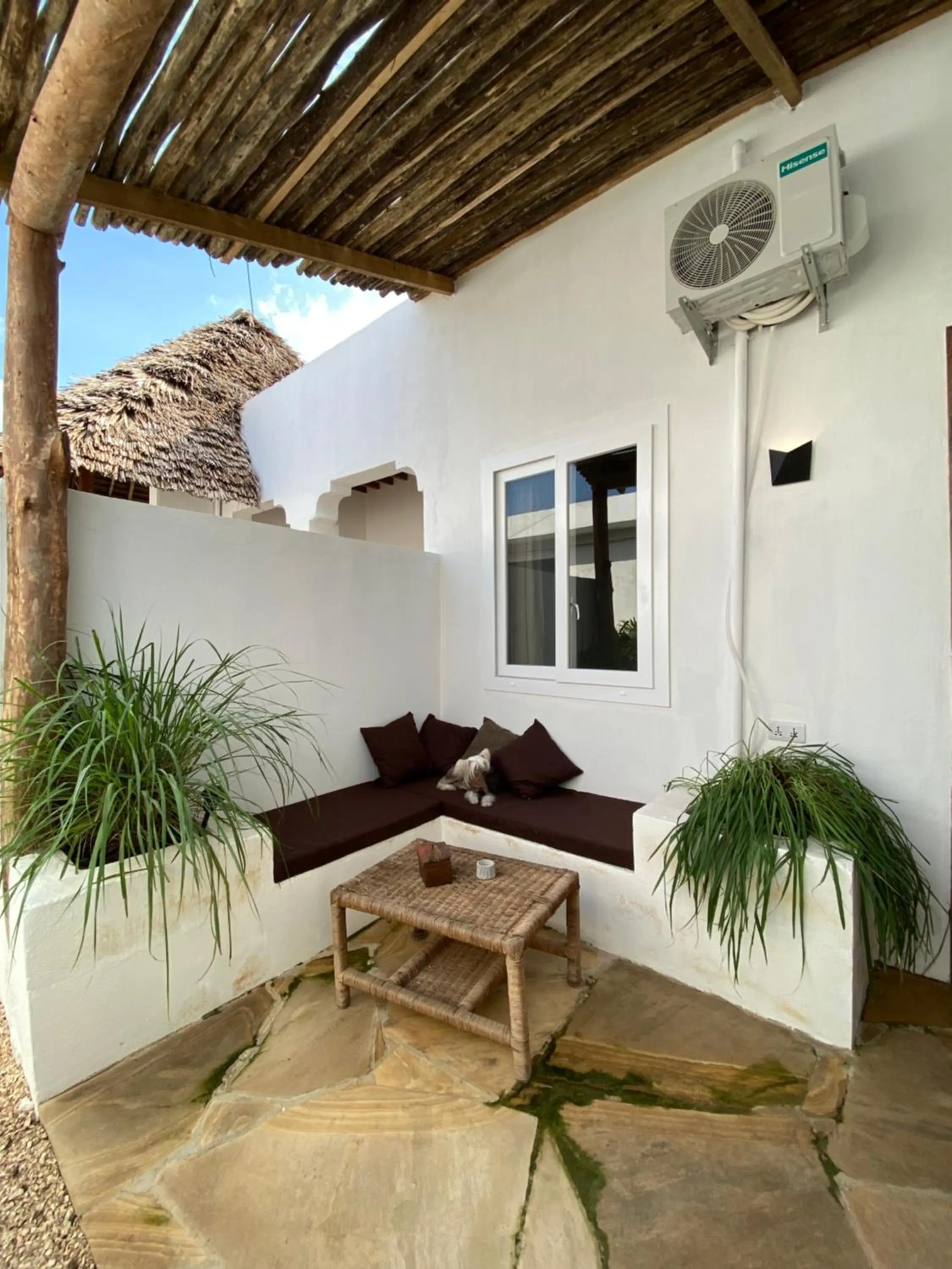 Patio in Cactus lodge Zanzibar