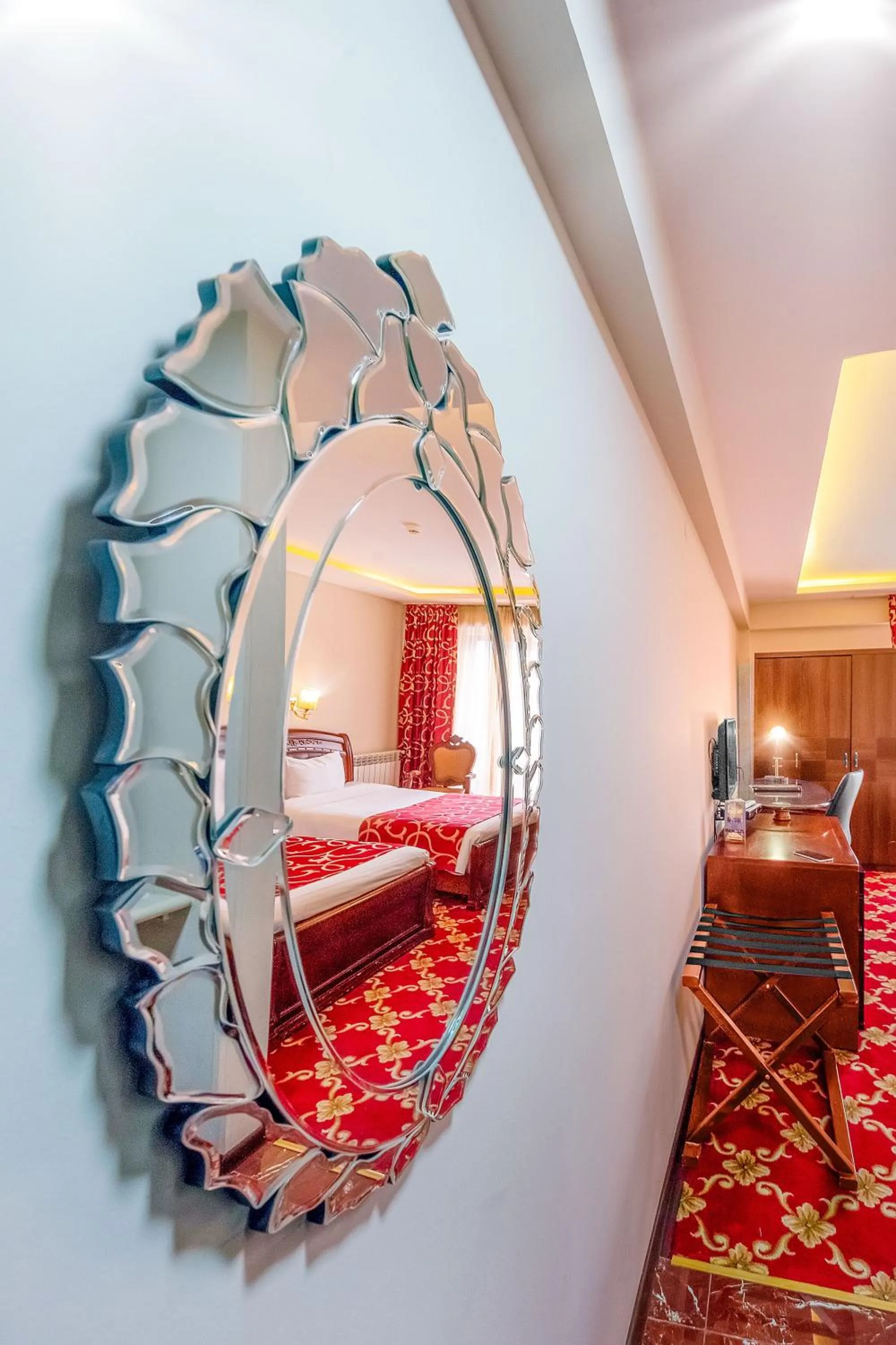 Bed in Cron Palace kosher Tbilisi Hotel