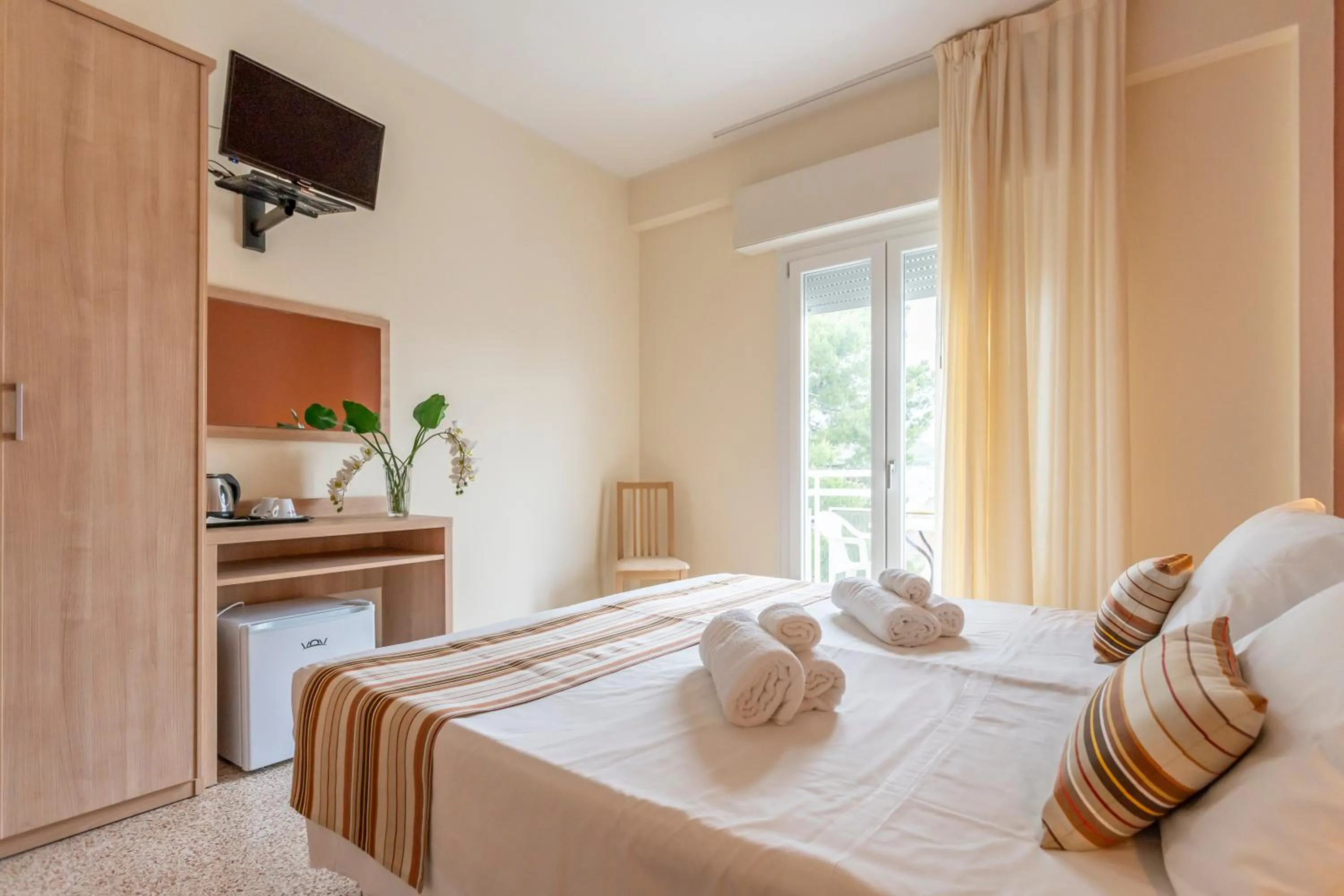 Bed in Hotel Cormoran Riccione