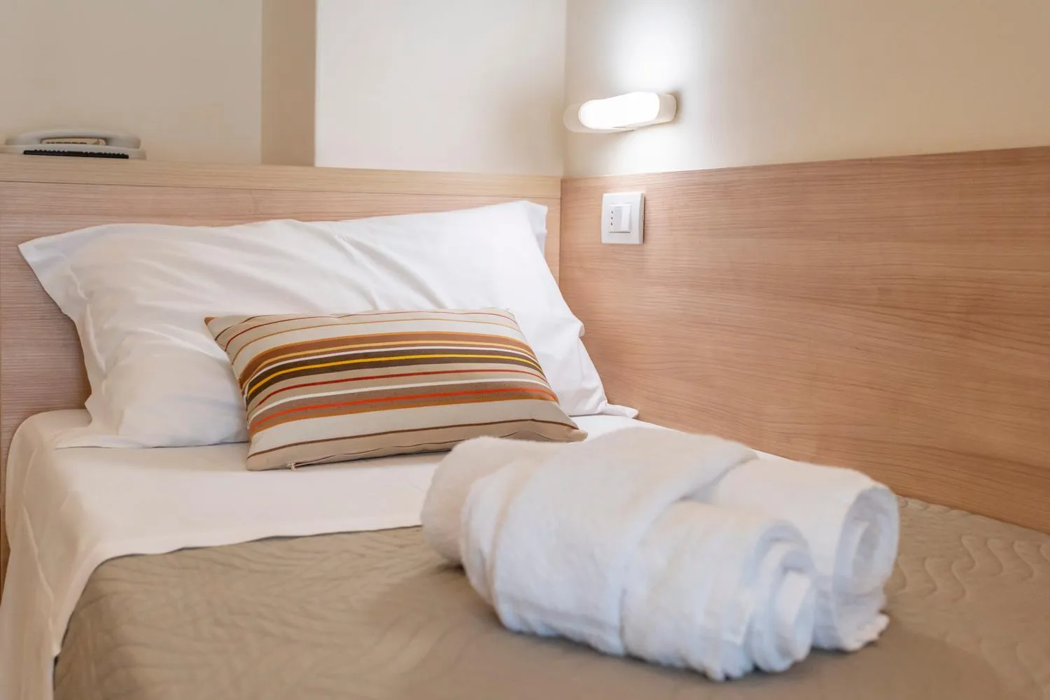 Bed in Hotel Cormoran Riccione