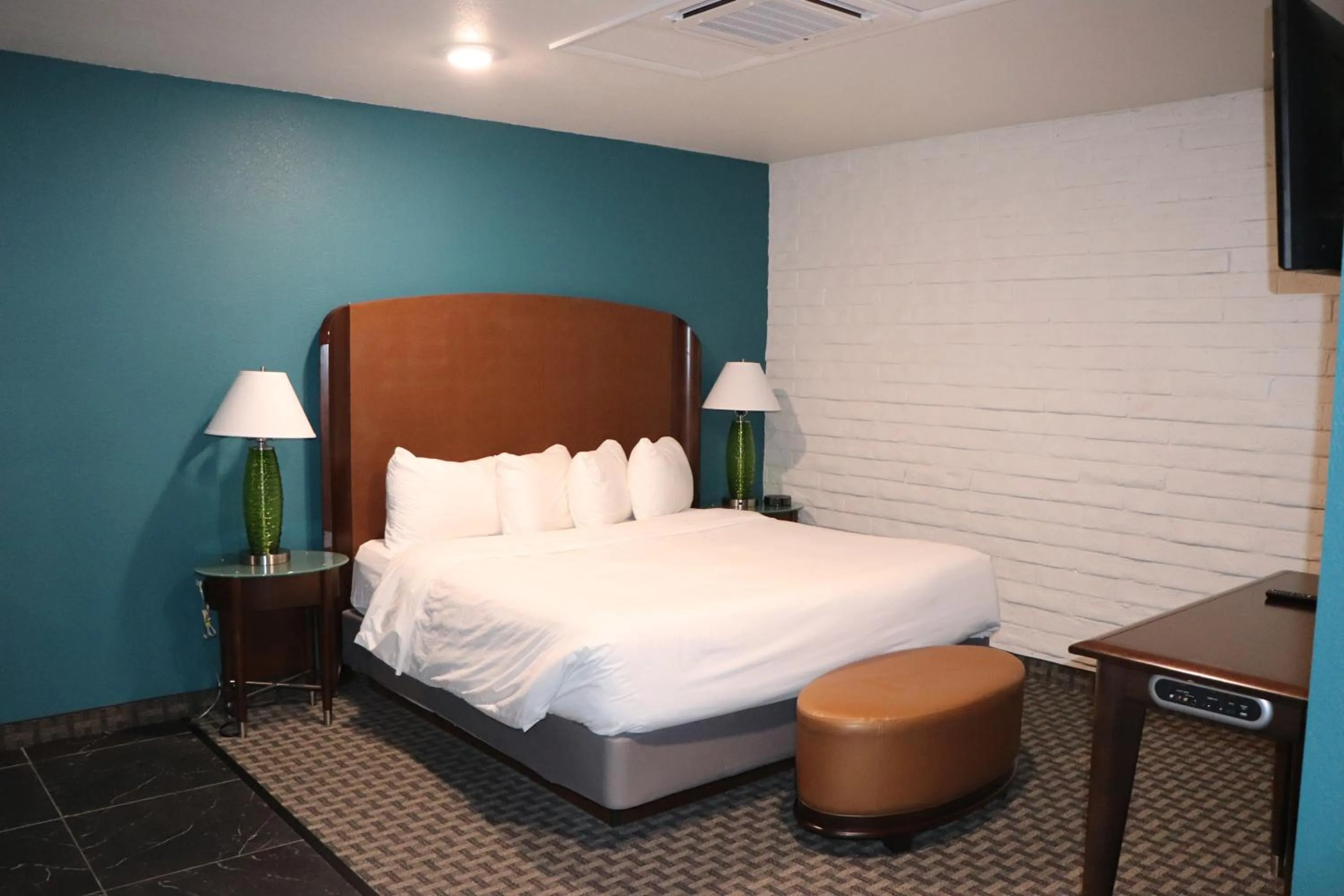 Bed in Historic Cow Palace Inn