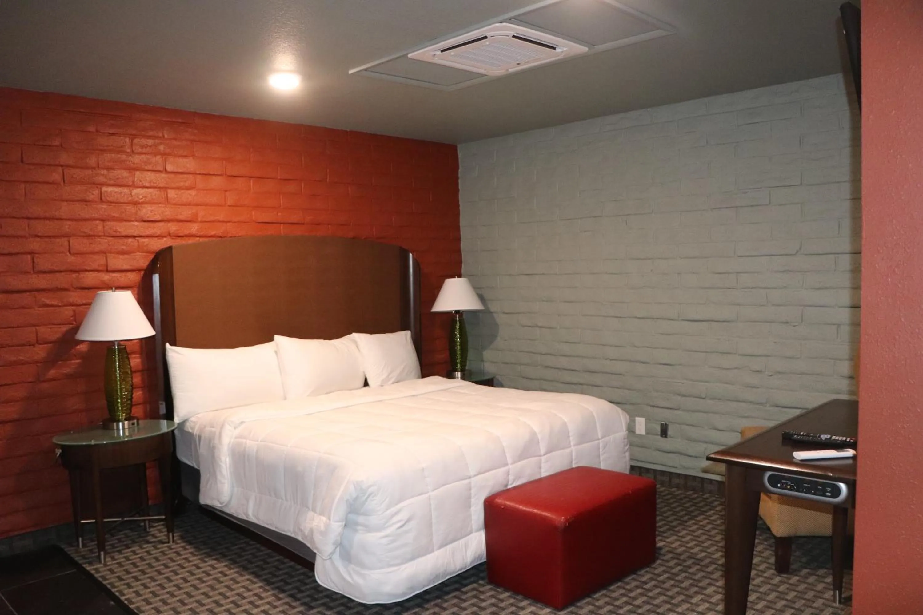 Bed in Historic Cow Palace Inn
