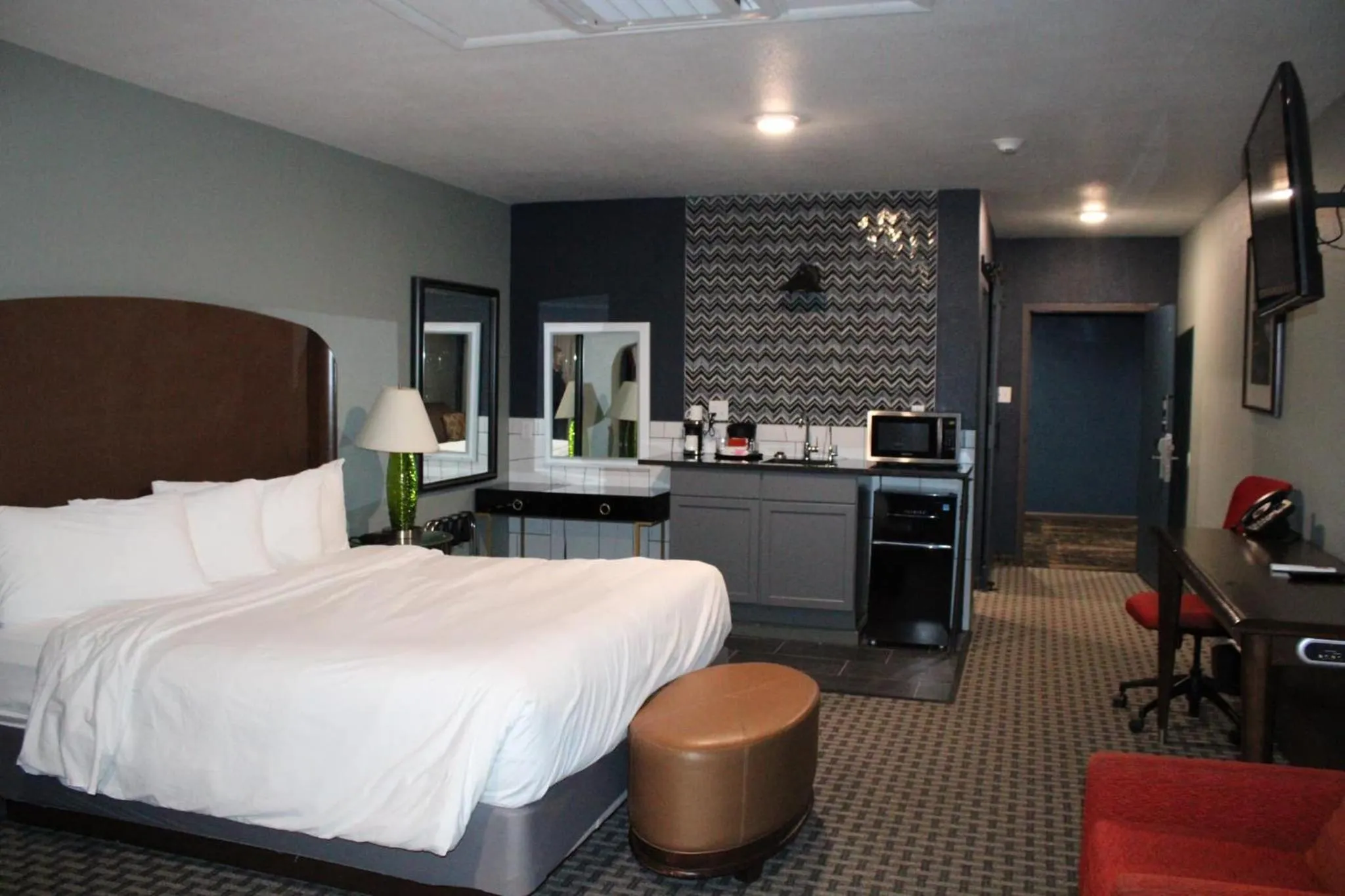 Bed in Historic Cow Palace Inn