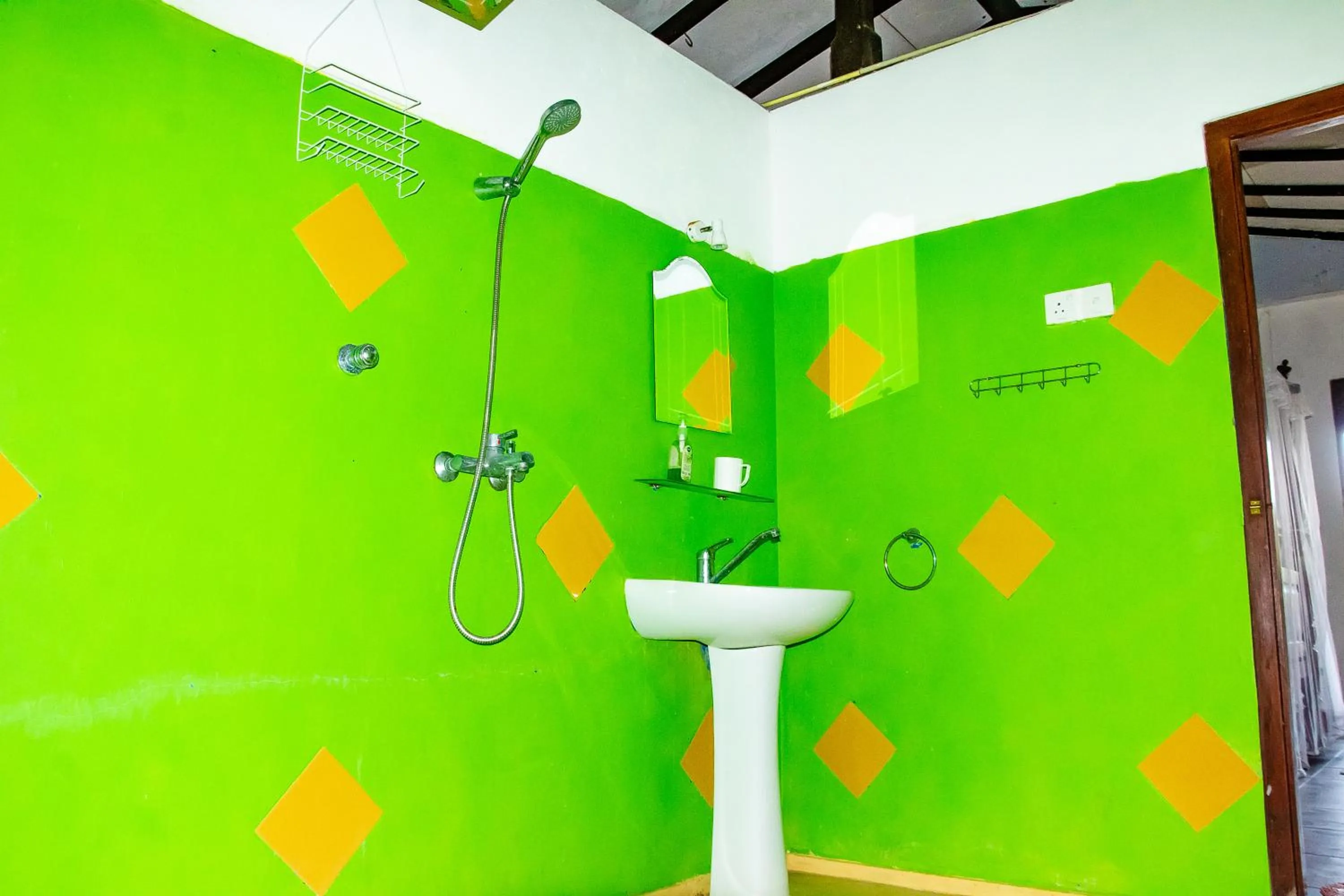 Shower in Blowhole Unawatuna