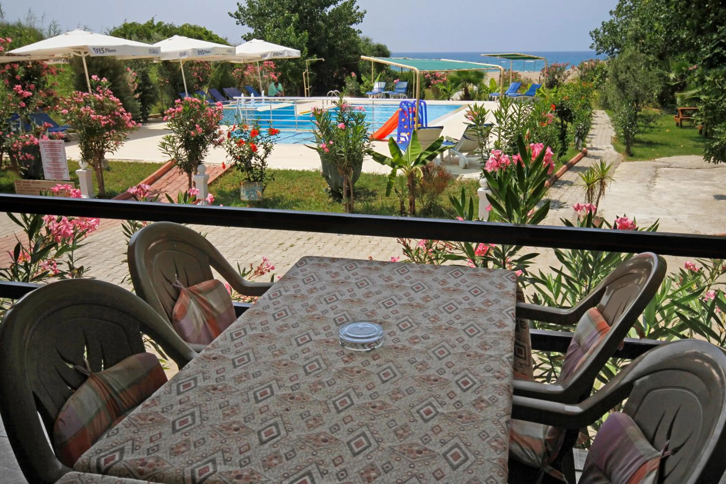 Pool view in Hotel Grün