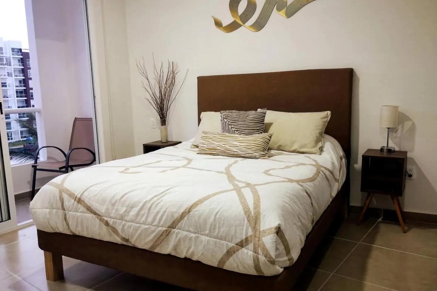 Bedroom, Bed in Departamento tres listones