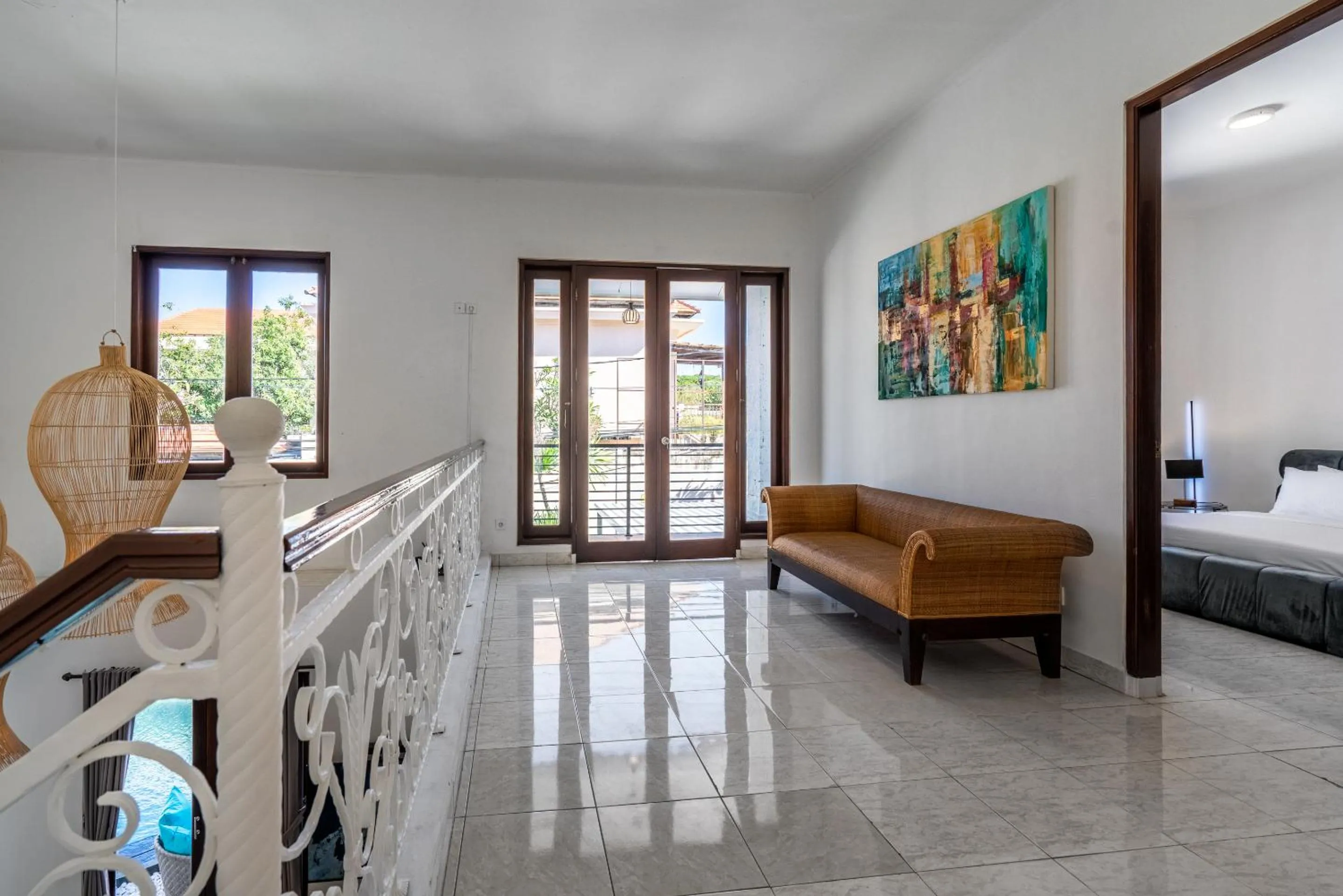 Living room, Bed in Villa Sky View - Seminyak