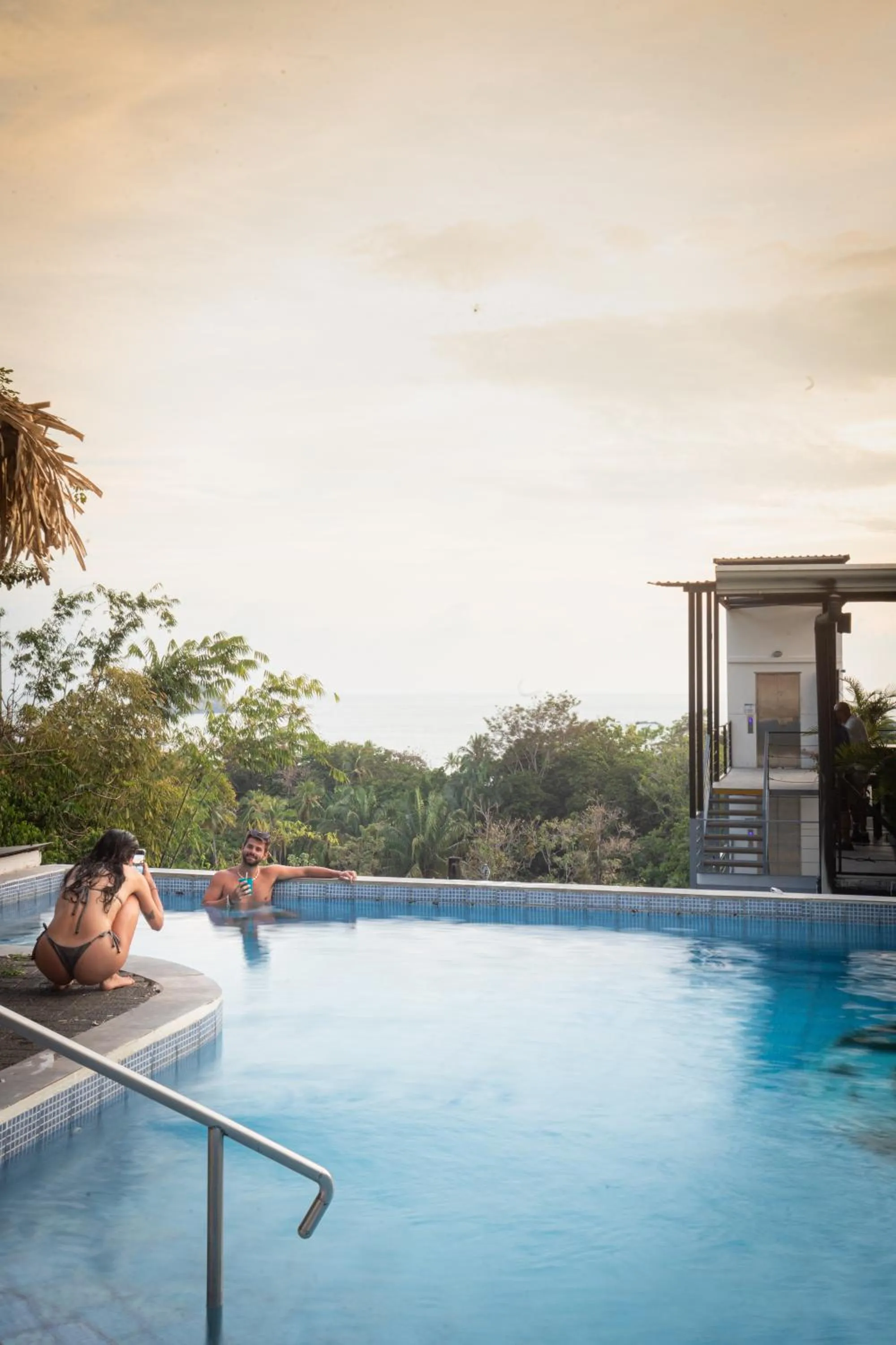 Swimming pool in El Faro Containers Beach Hotel