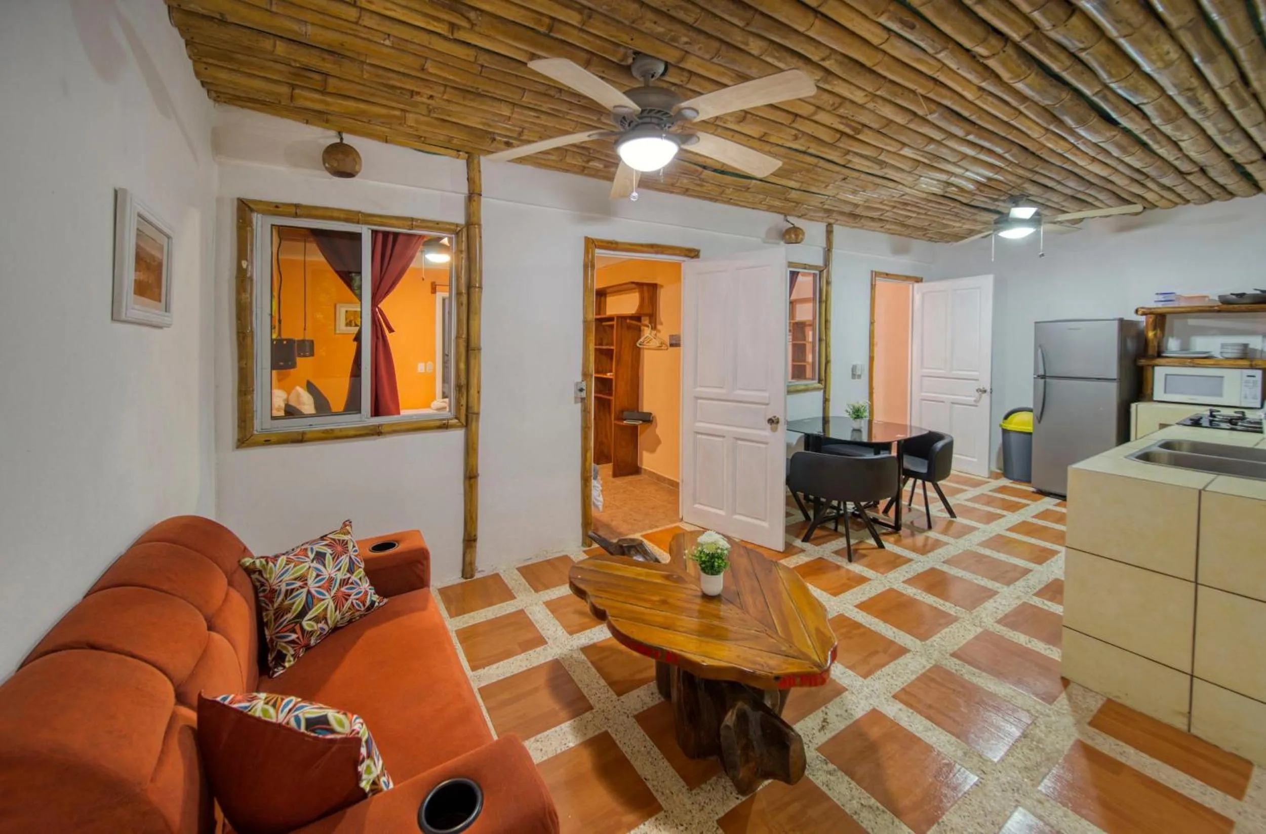 Seating area in Jungles Edge Hotel, Jiu Jitsu, Muay Thai Retreat Center