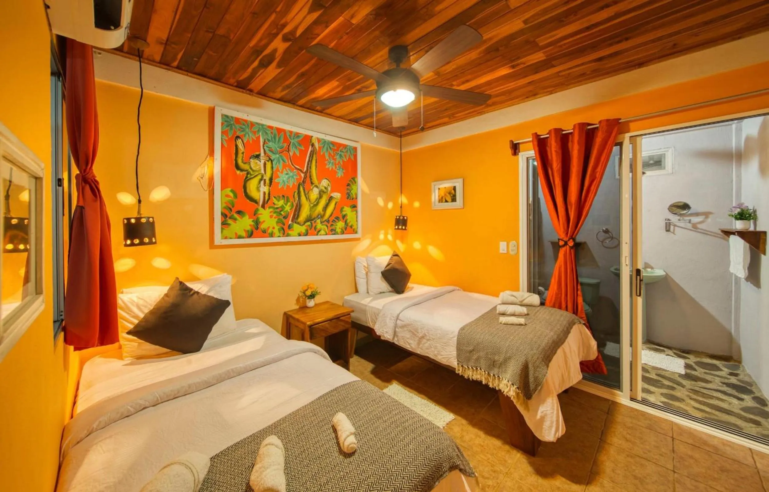 Bed in Jungles Edge Hotel, Jiu Jitsu, Muay Thai Retreat Center