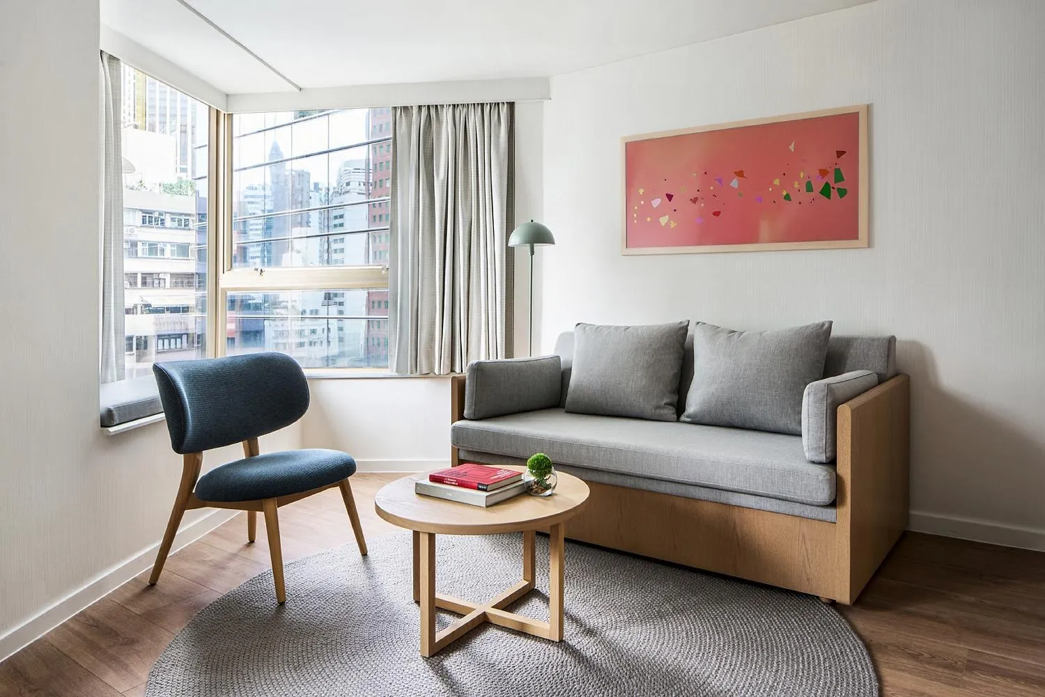 Seating area in Ying'nFlo, Wesley Admiralty, Hong Kong