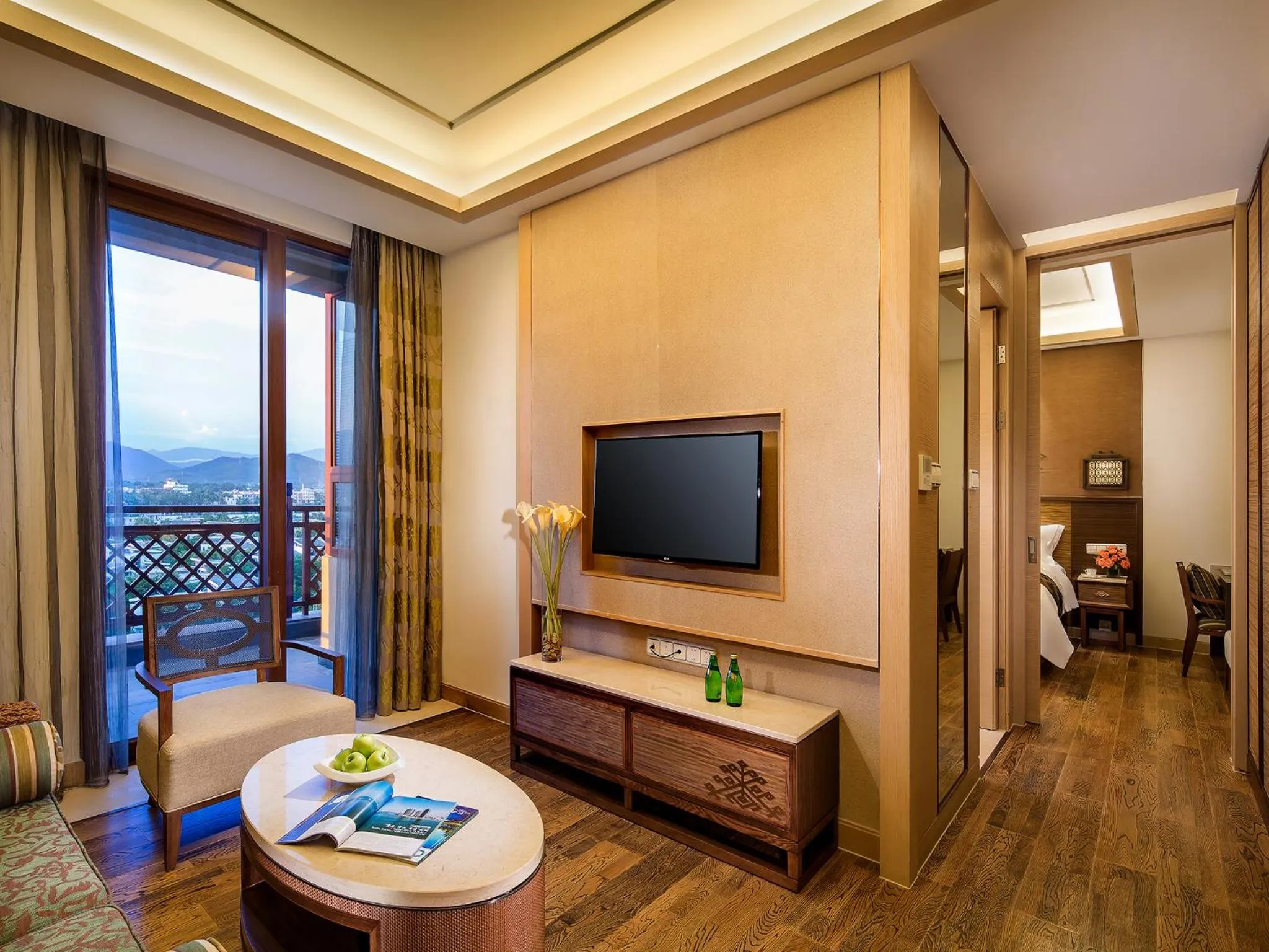 Living room, Bed in HNTI·Narada Sanya Bay Resort