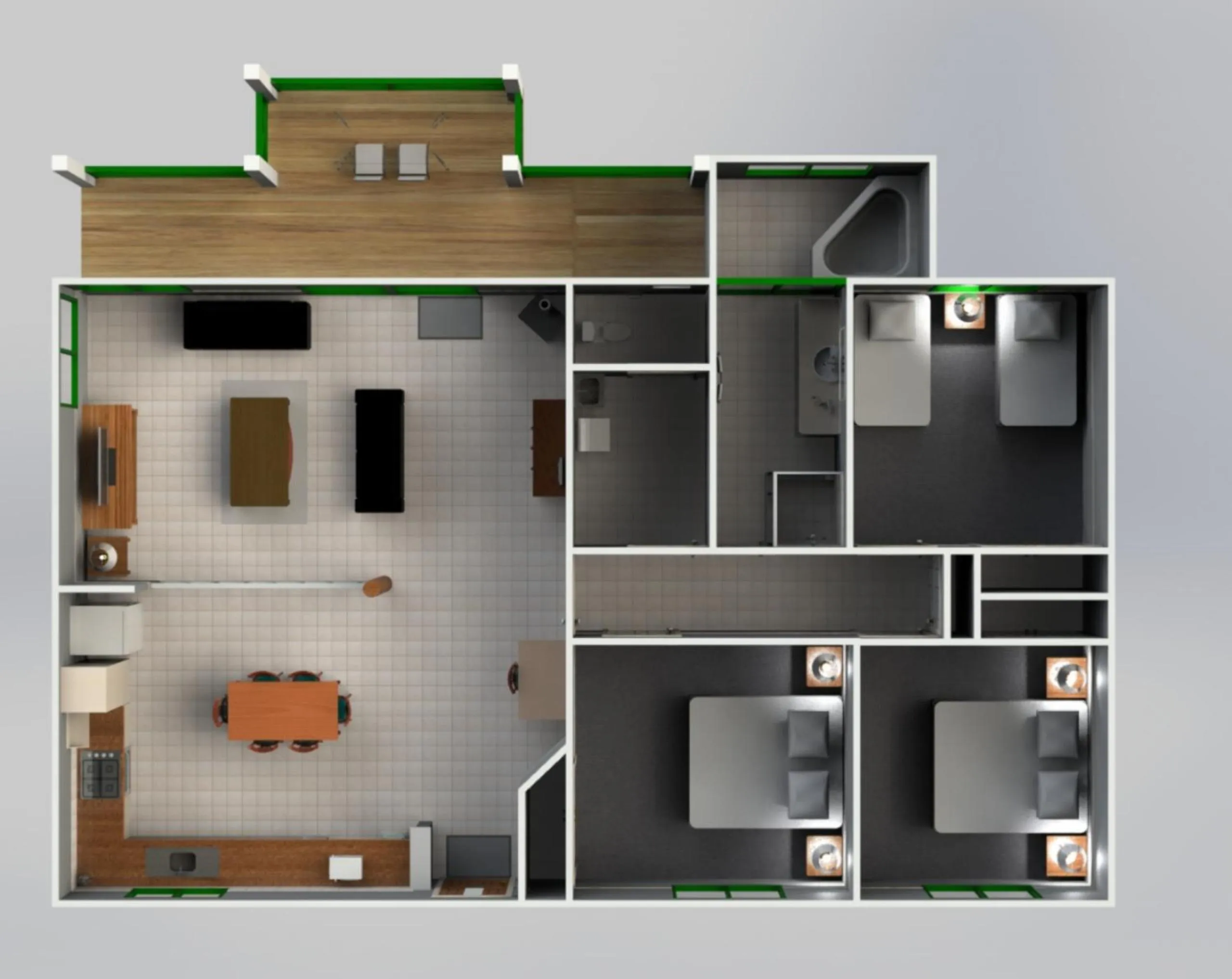 Floor plan in Bushy Lake Chalets