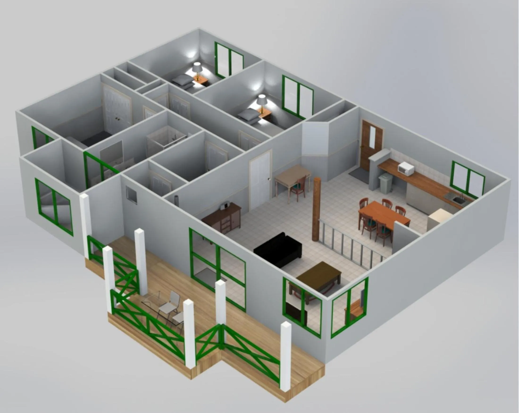 Floor plan in Bushy Lake Chalets