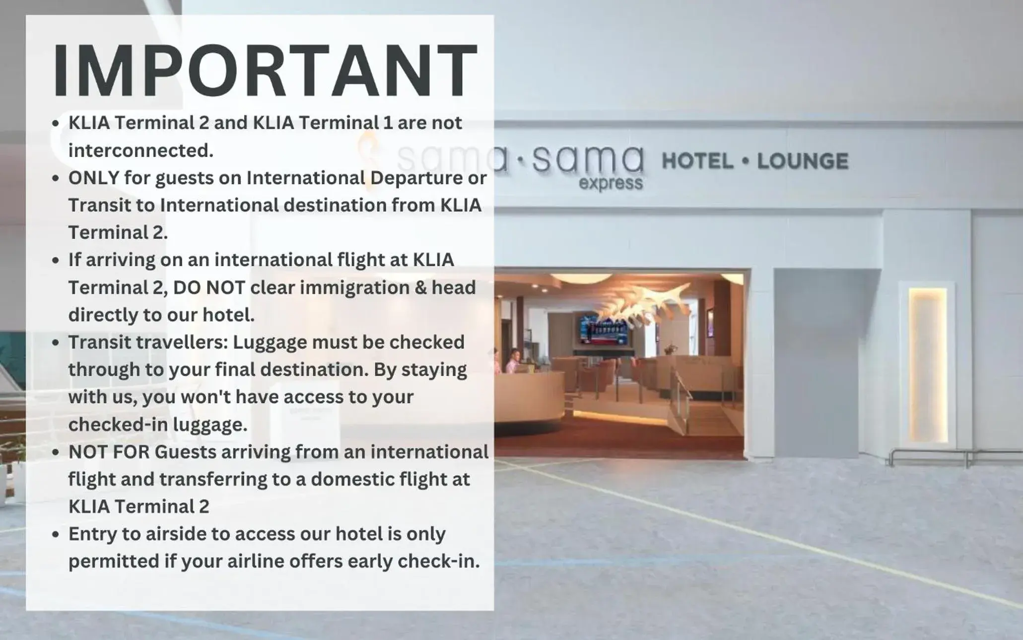 Lobby or reception in Sama Sama Express klia2 (Airside Transit Hotel)