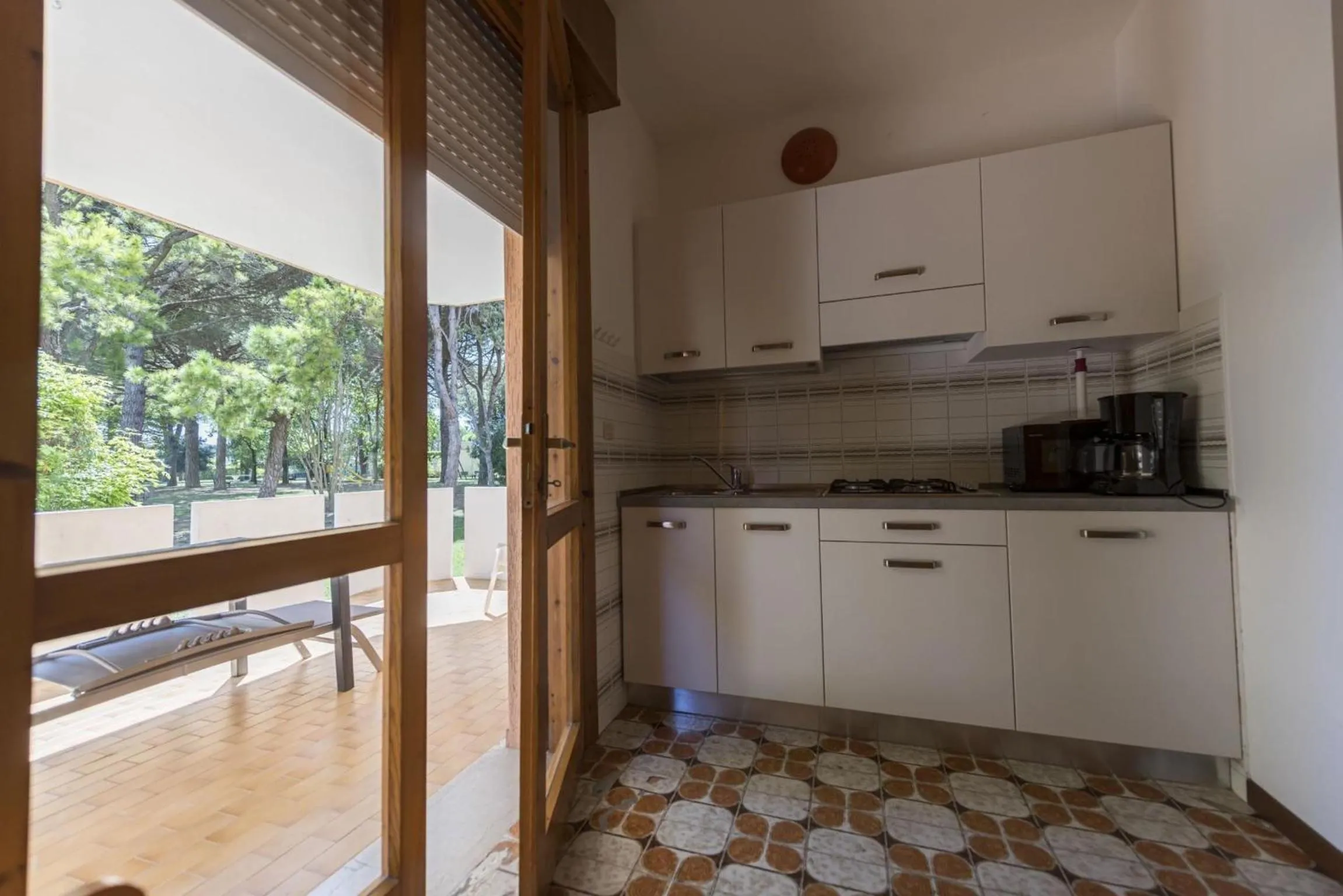 kitchen in Studio in a complex with 3 swimming pools