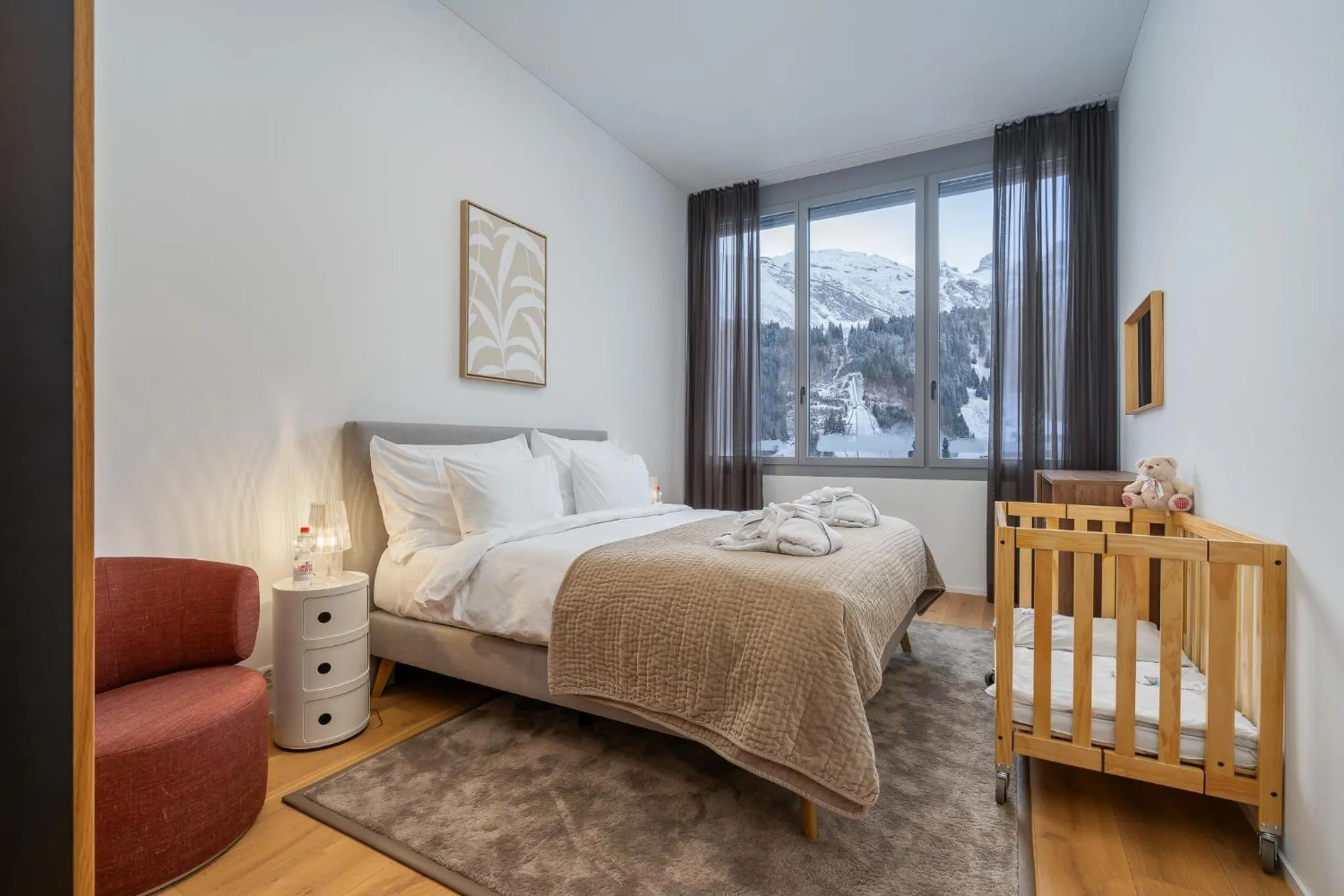 Bed in Swiss Hotel Apartments - Engelberg