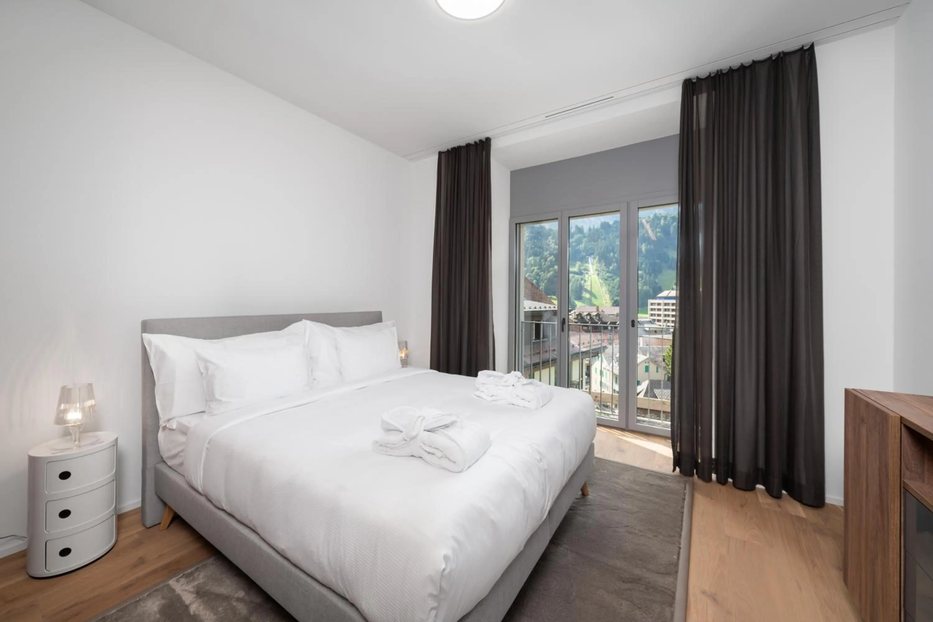 Bed in Swiss Hotel Apartments - Engelberg