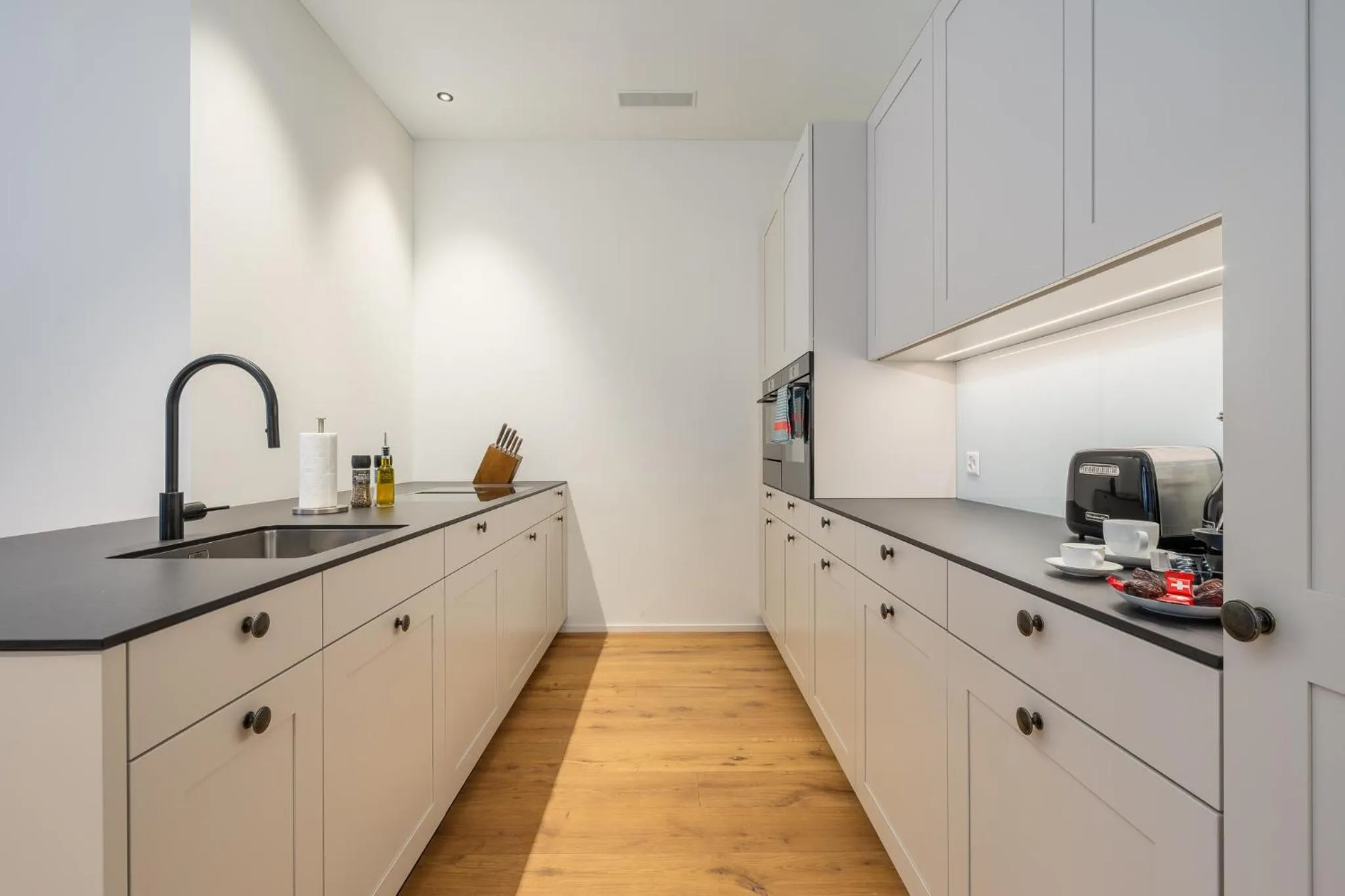 Kitchen or kitchenette in Swiss Hotel Apartments - Engelberg