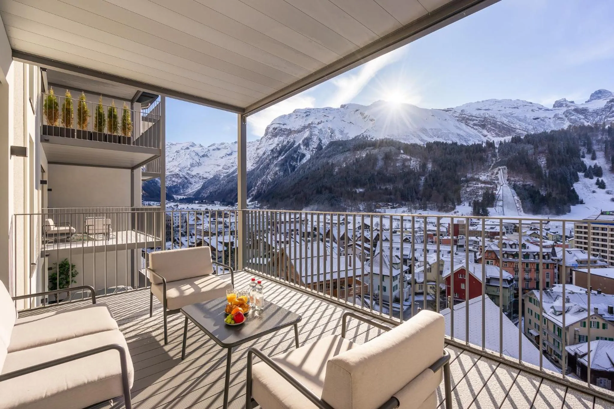 Balcony/Terrace in Swiss Hotel Apartments - Engelberg