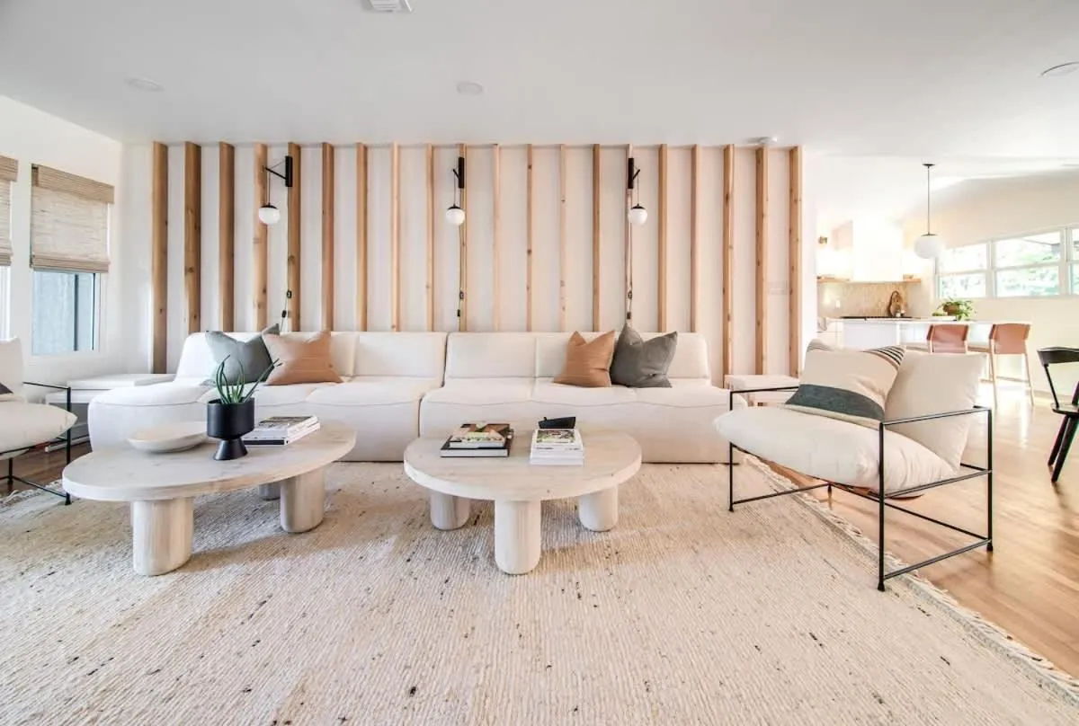 Living room in Koselig Hus with Cowboy Pool & Outdoor Shower