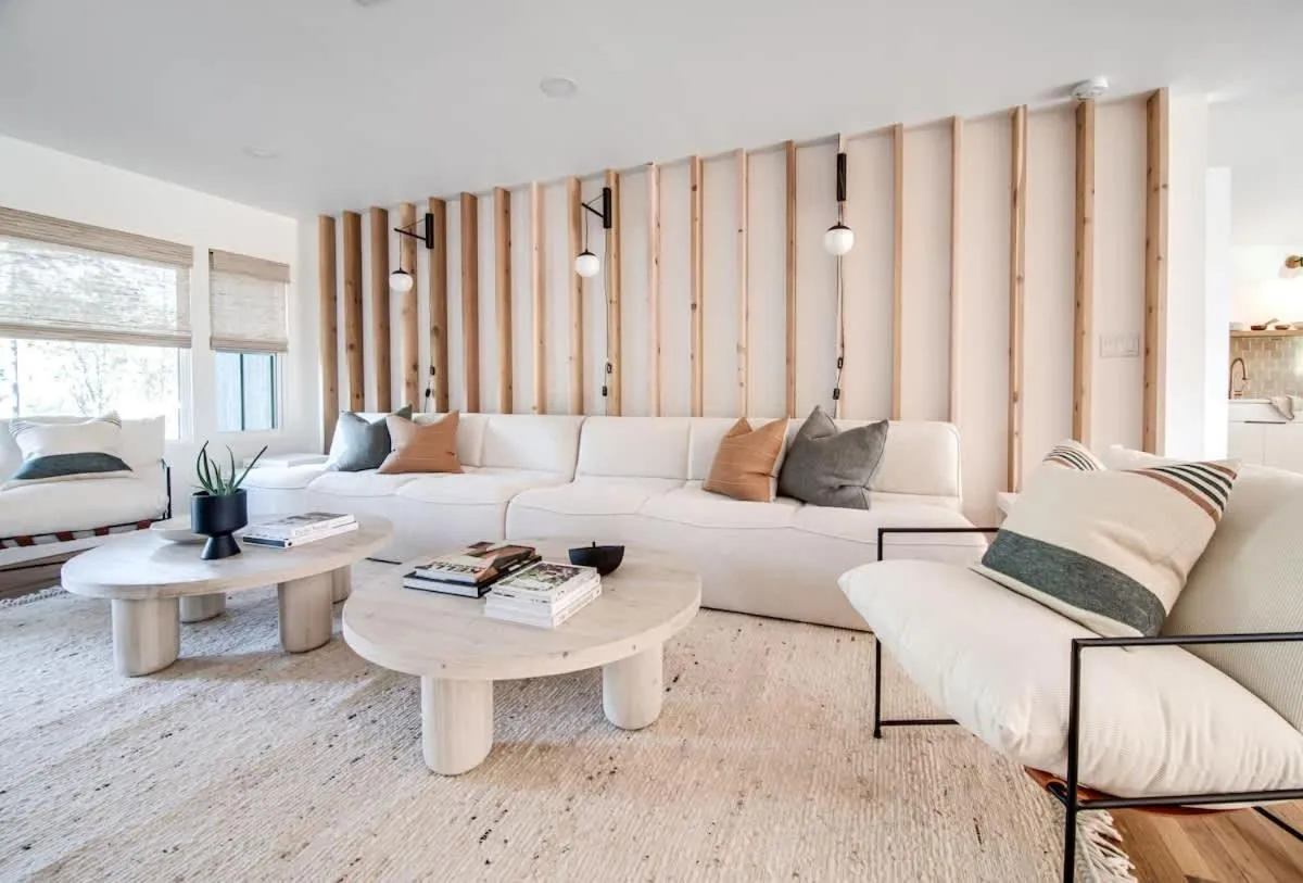 Living room in Koselig Hus with Cowboy Pool & Outdoor Shower